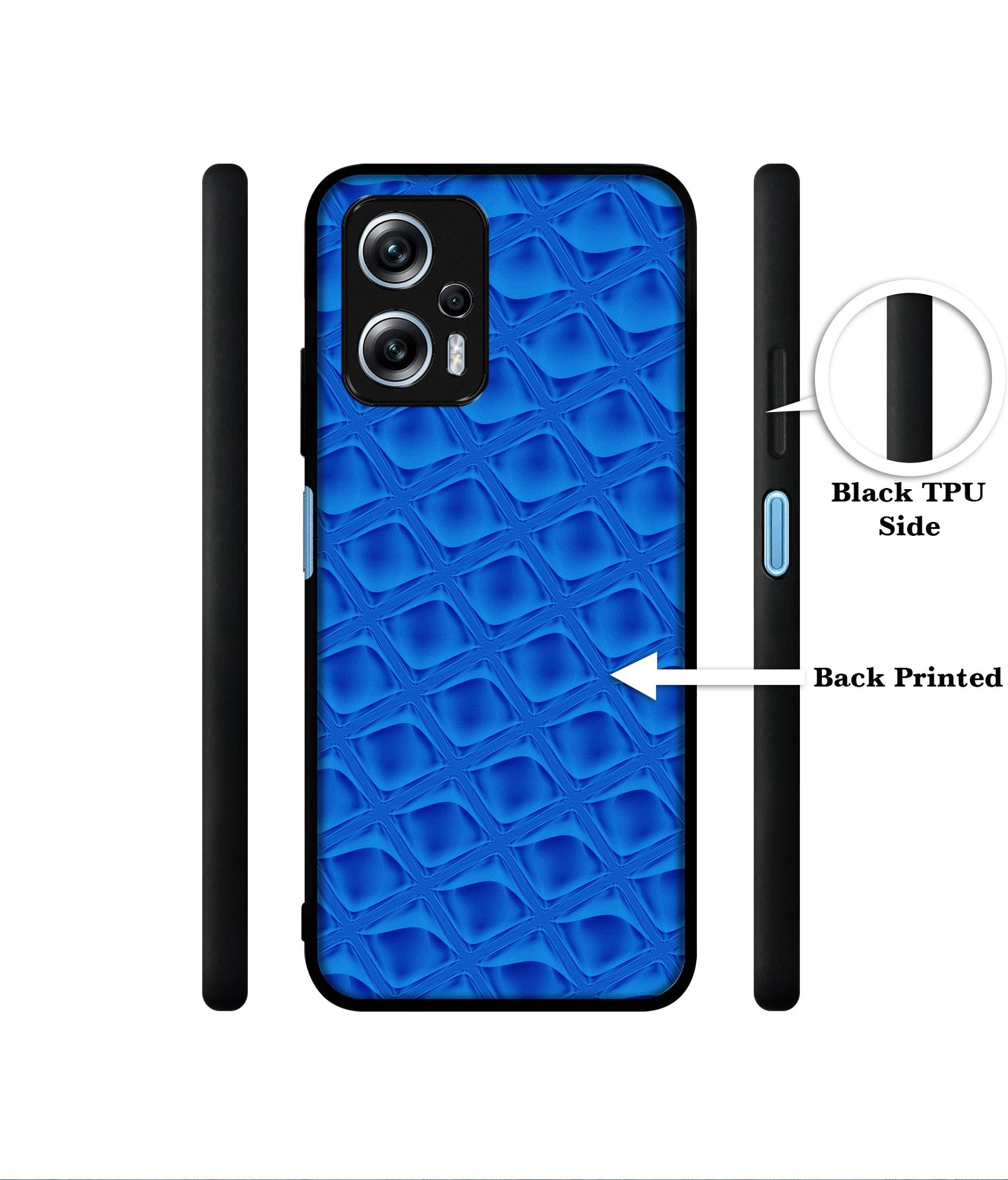 Blue Diamond Designer 2D Printed Back Case Cover for Mi Redmi K50i 5G