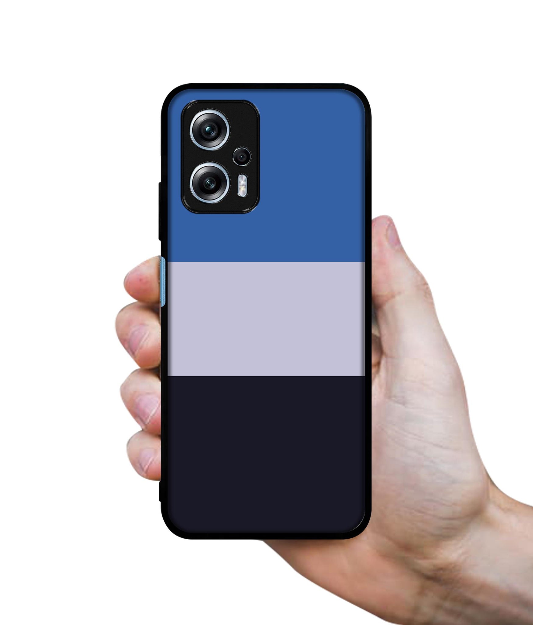 Three Color Stripes Designer 2D Printed Back Case Cover for Mi Redmi K50i 5G