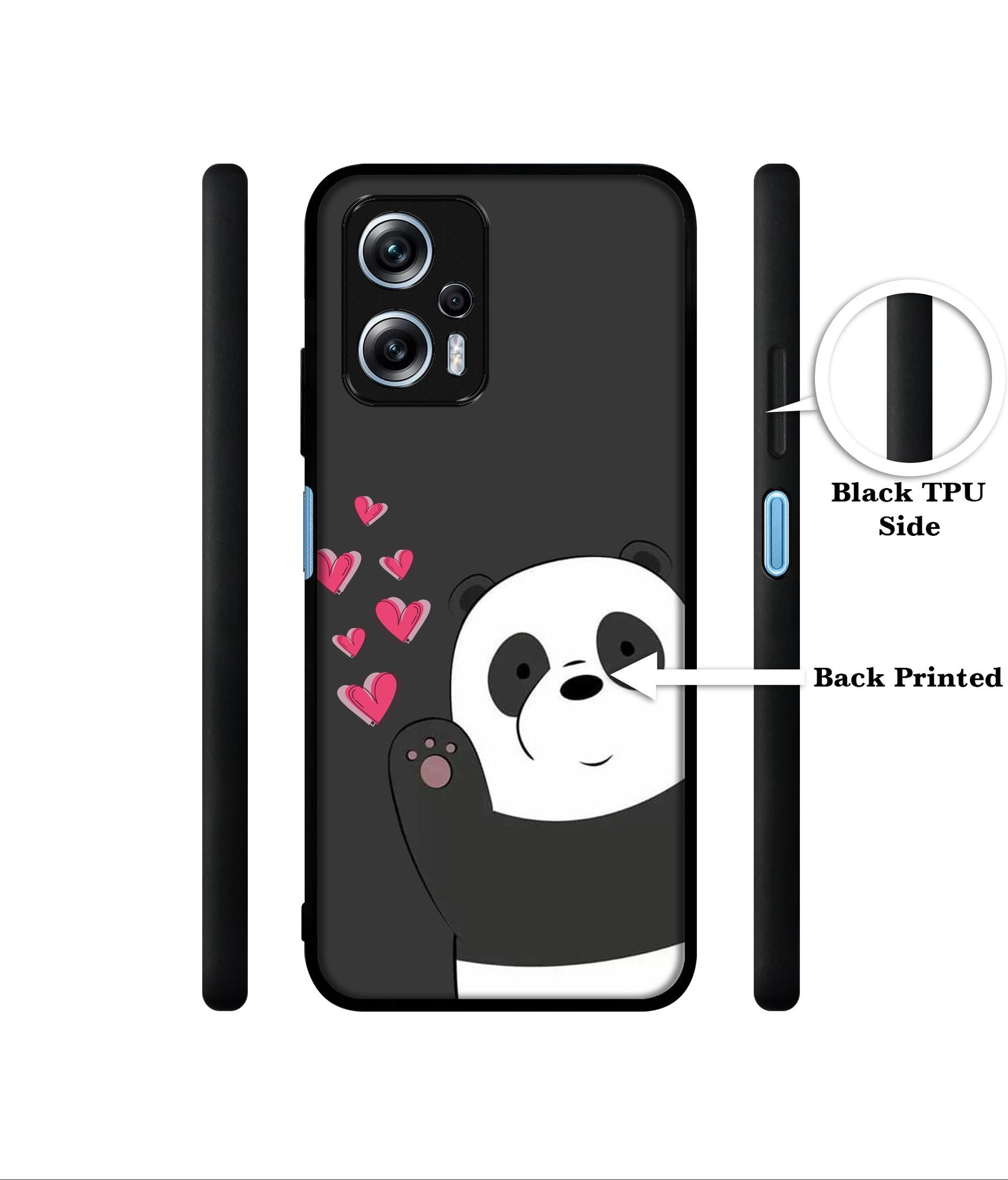 Love Panda Designer 2D Printed Back Case Cover for Mi Redmi K50i 5G