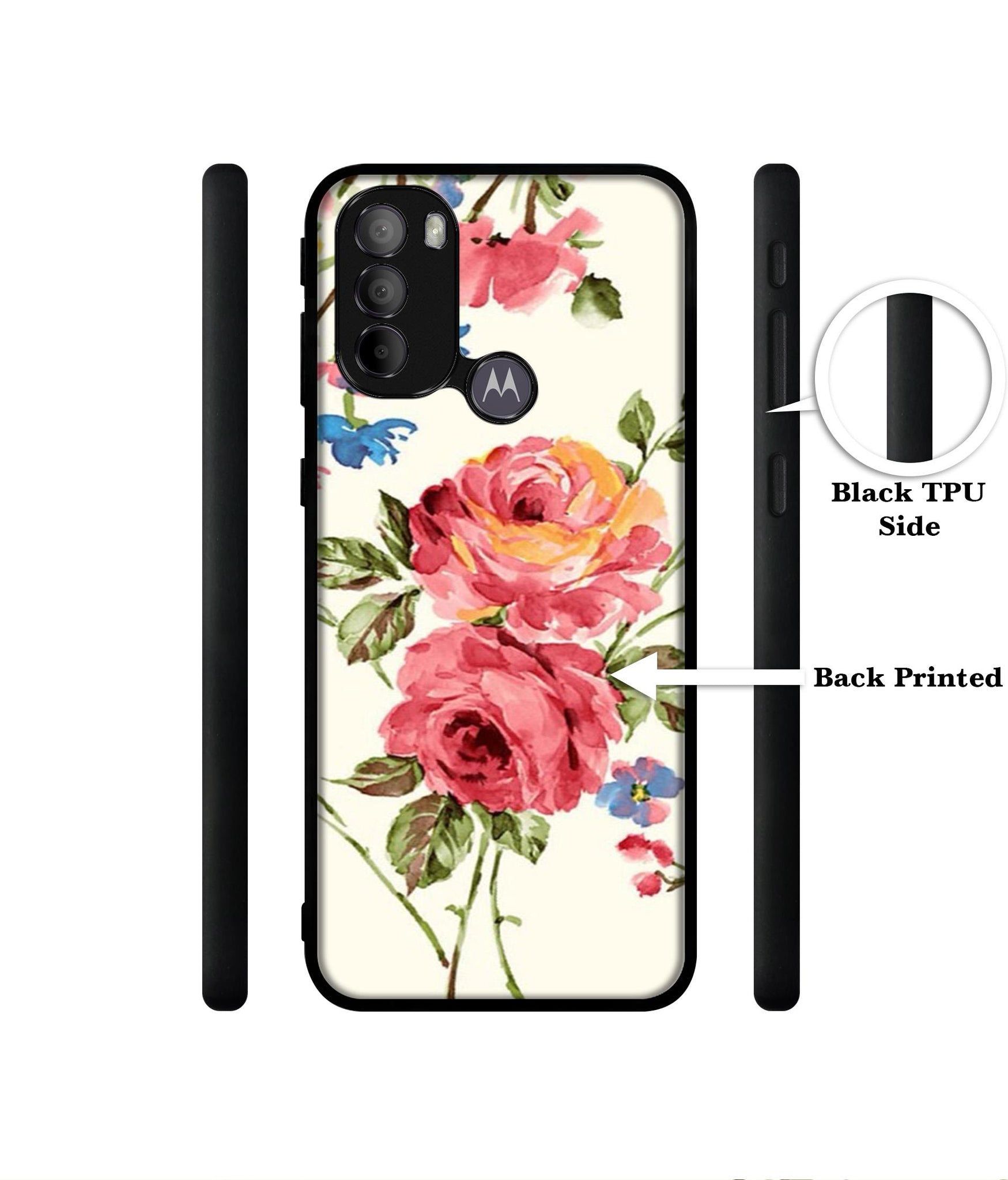 Vintage Painting Flower Designer 2D Printed Back Case Cover for Motorola Moto G31 4G / G41 4G