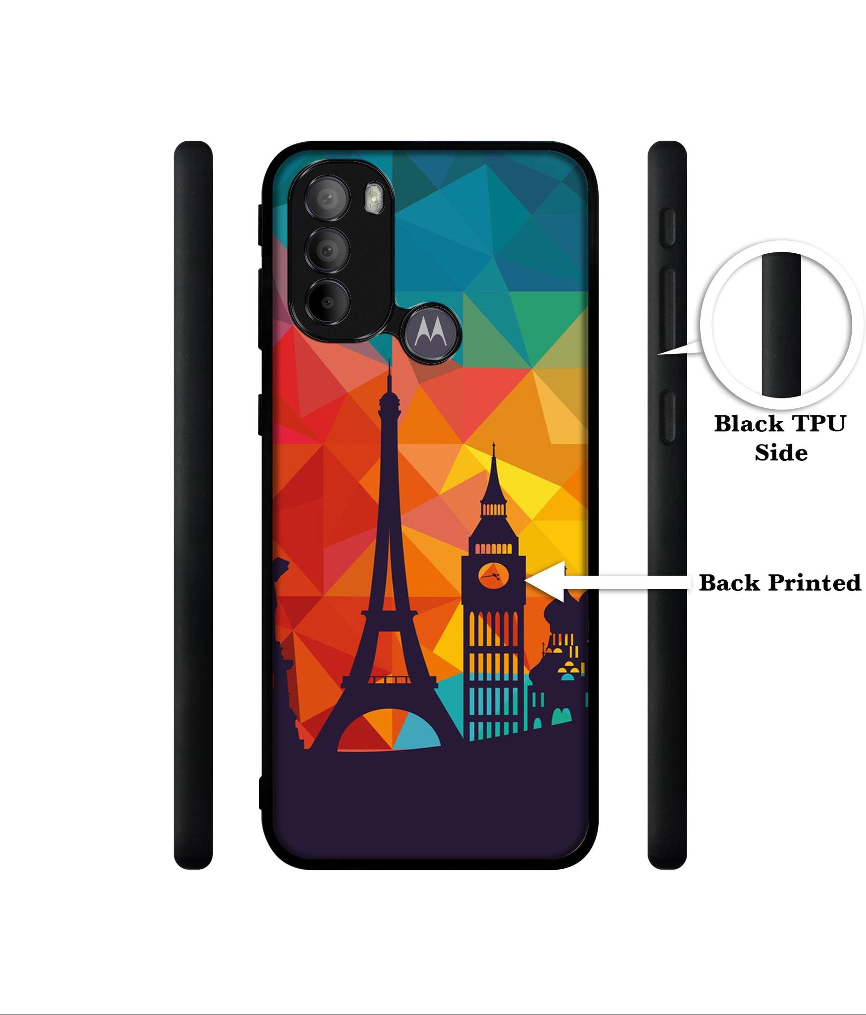Colored Paris Designer 2D Printed Back Case Cover for Motorola Moto G31 4G / G41 4G