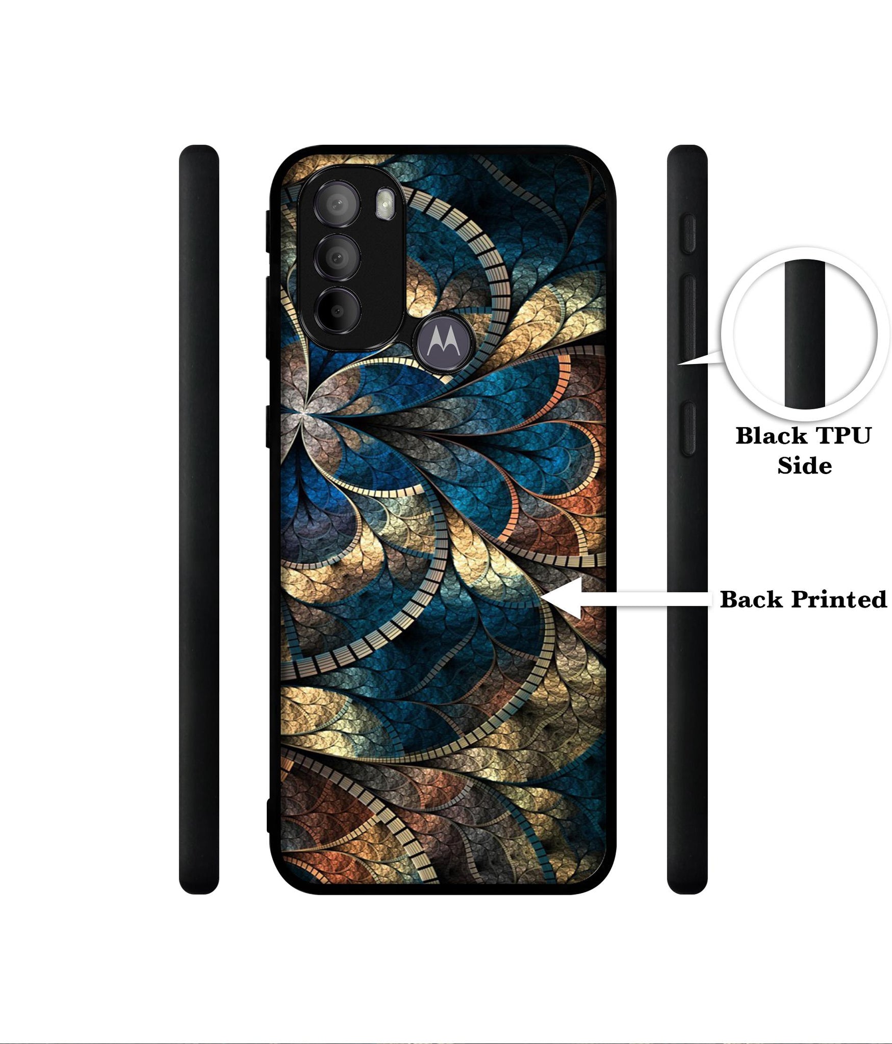 Fractional Pattern Designer 2D Printed Back Case Cover for Motorola Moto G31 4G / G41 4G