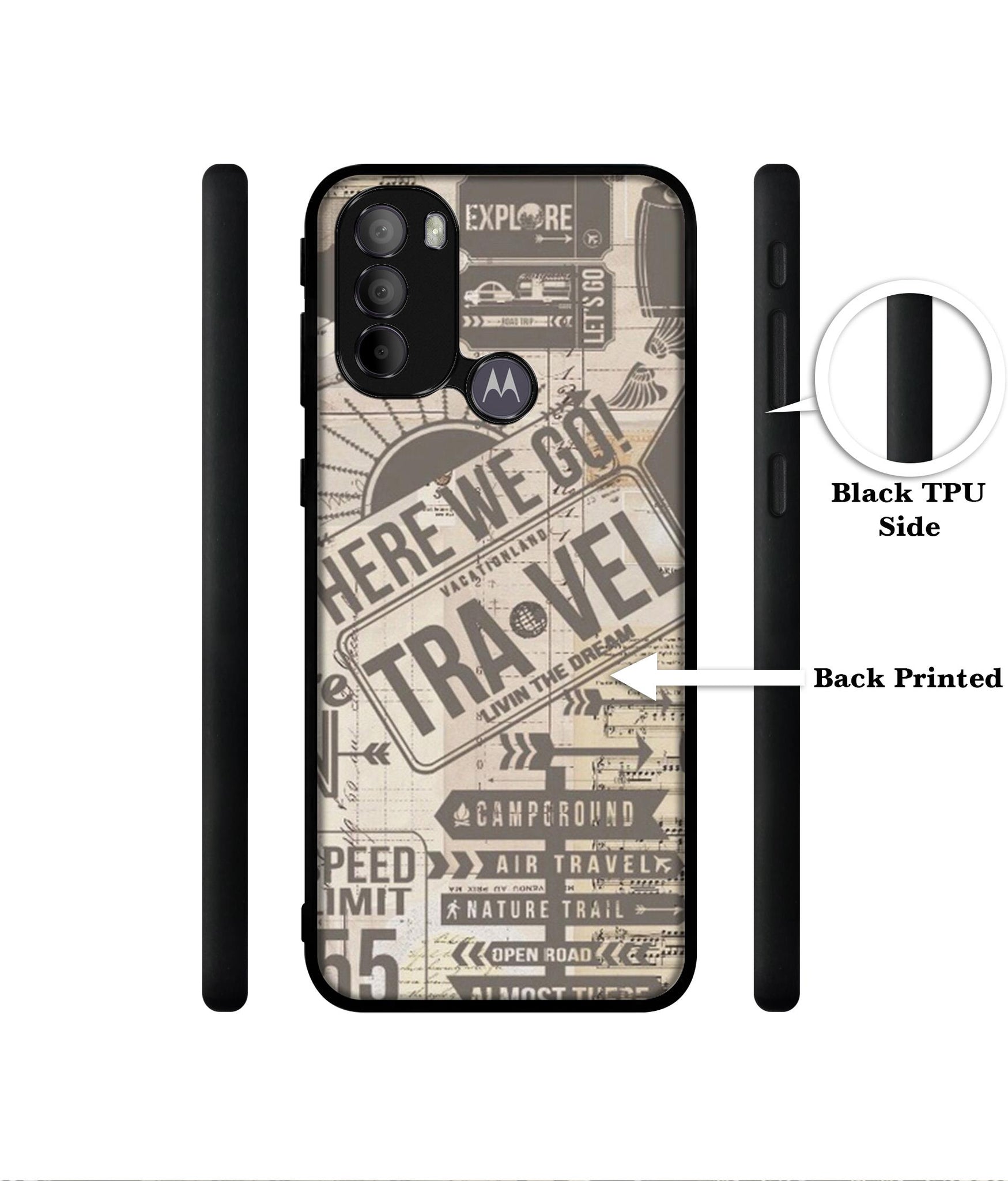 Travel Designer 2D Printed Back Case Cover for Motorola Moto G31 4G / G41 4G