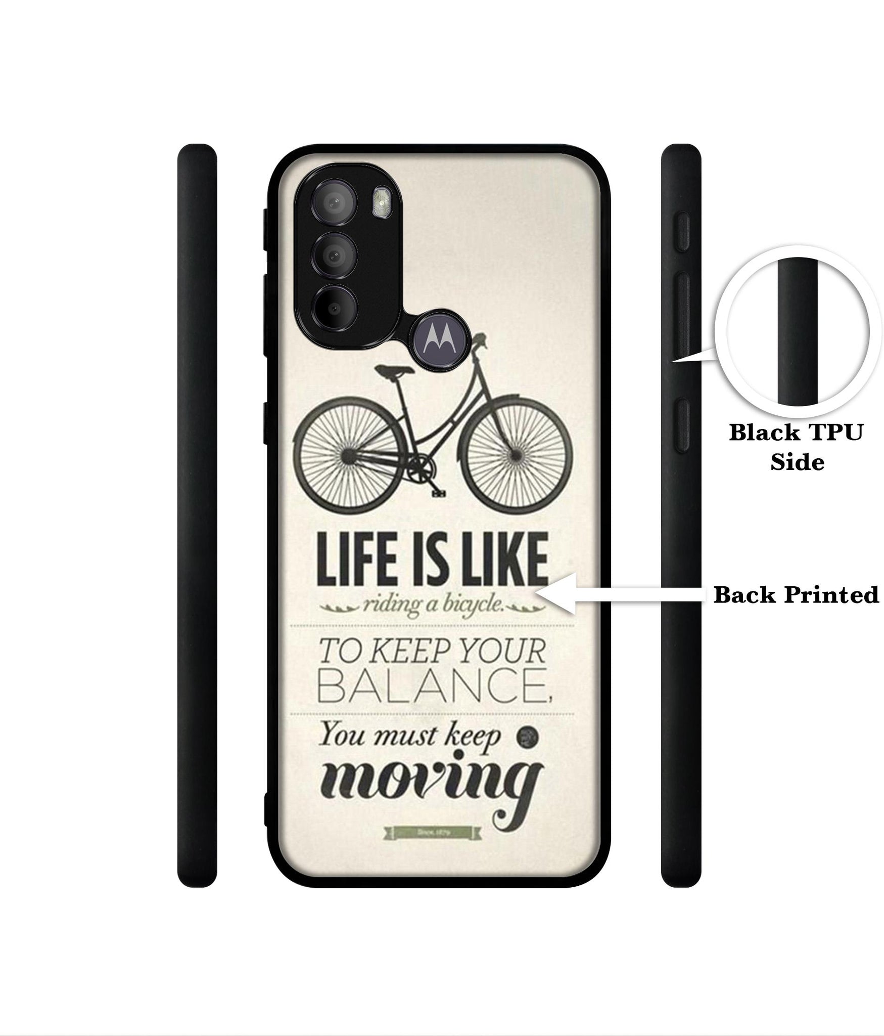 Life is Like Moving Designer 2D Printed Back Case Cover for Motorola Moto G31 4G / G41 4G