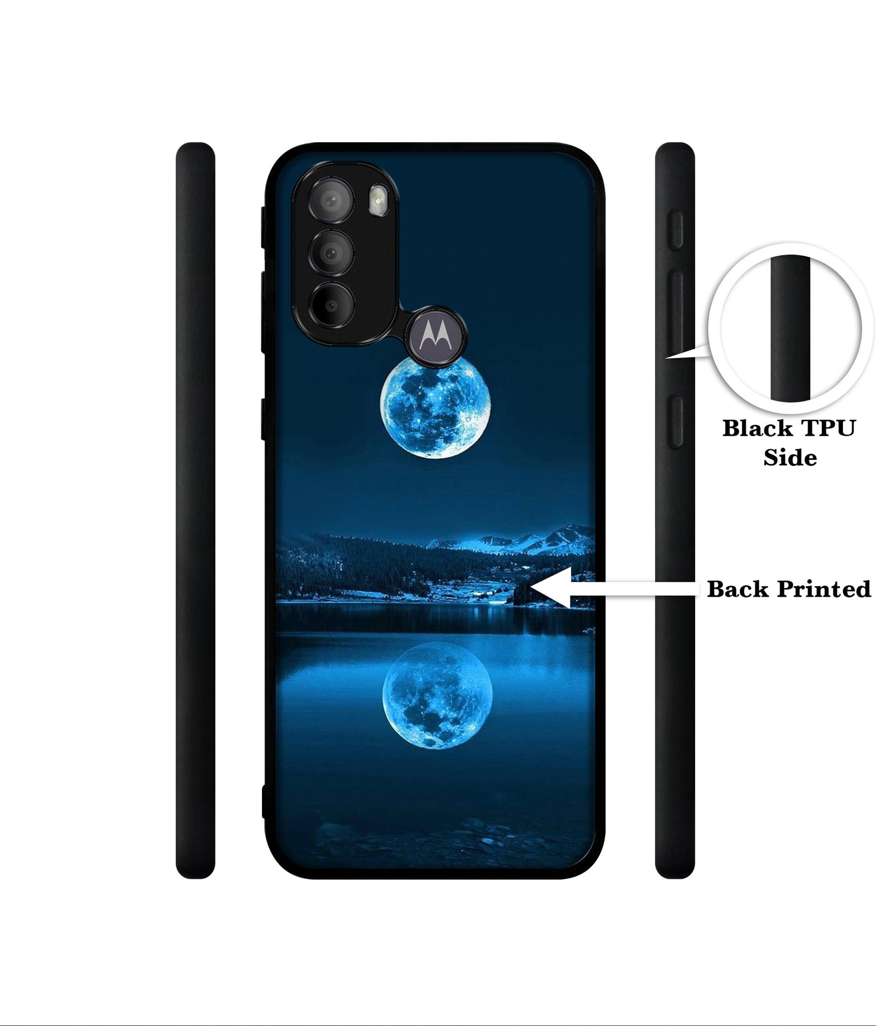 Moon Pattern Print Designer 2D Printed Back Case Cover for Motorola Moto G31 4G / G41 4G