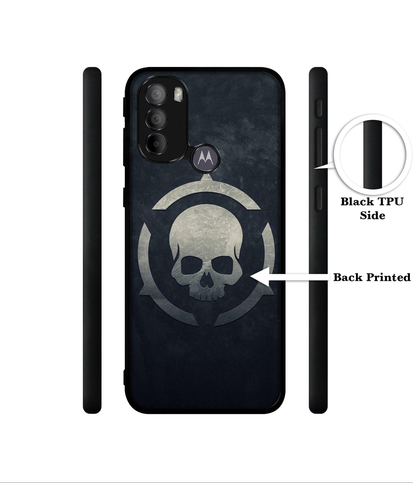 Skull Pattern Print Designer 2D Printed Back Case Cover for Motorola Moto G31 4G / G41 4G