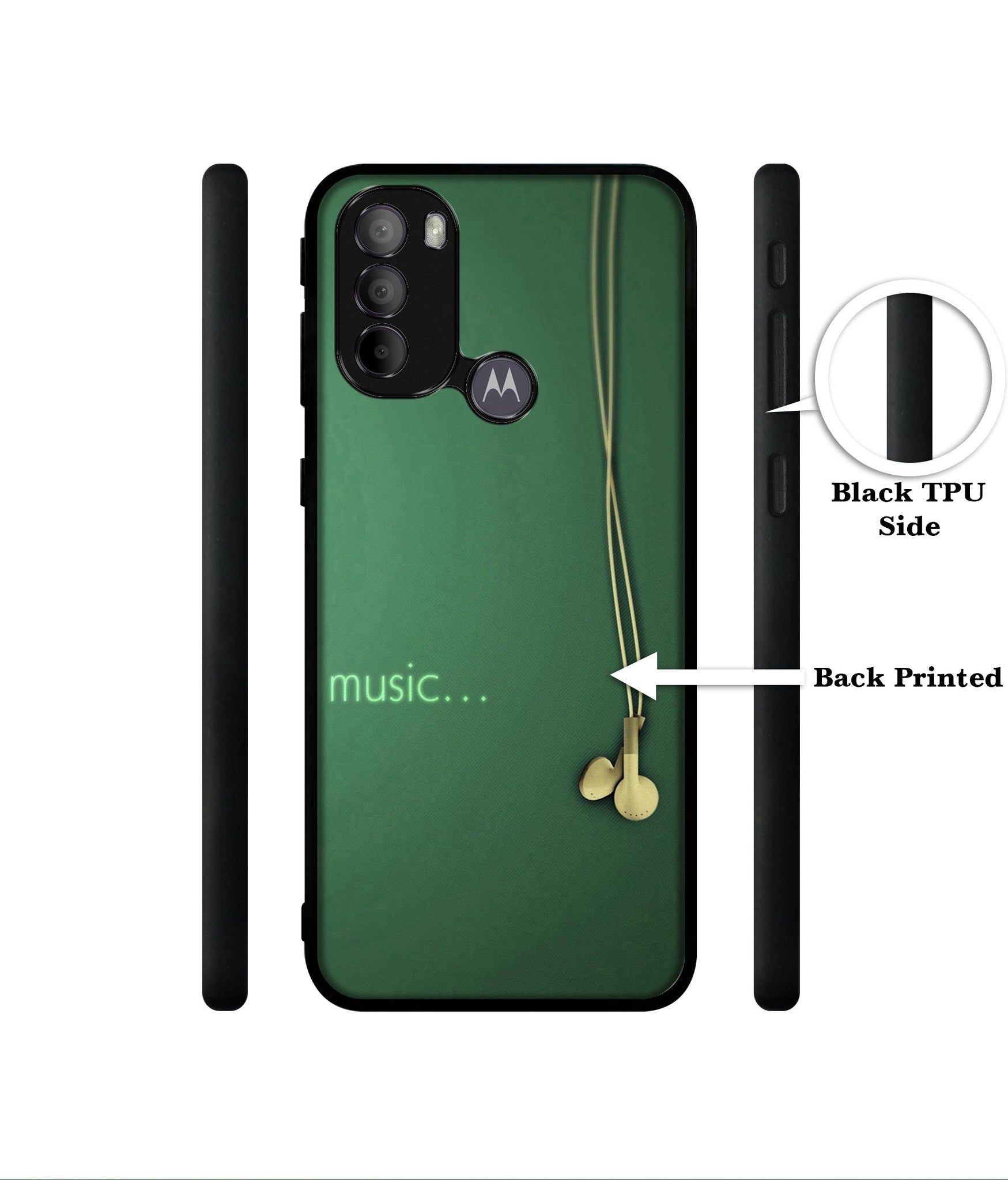 Headphone Music Designer 2D Printed Back Case Cover for Motorola Moto G31 4G / G41 4G