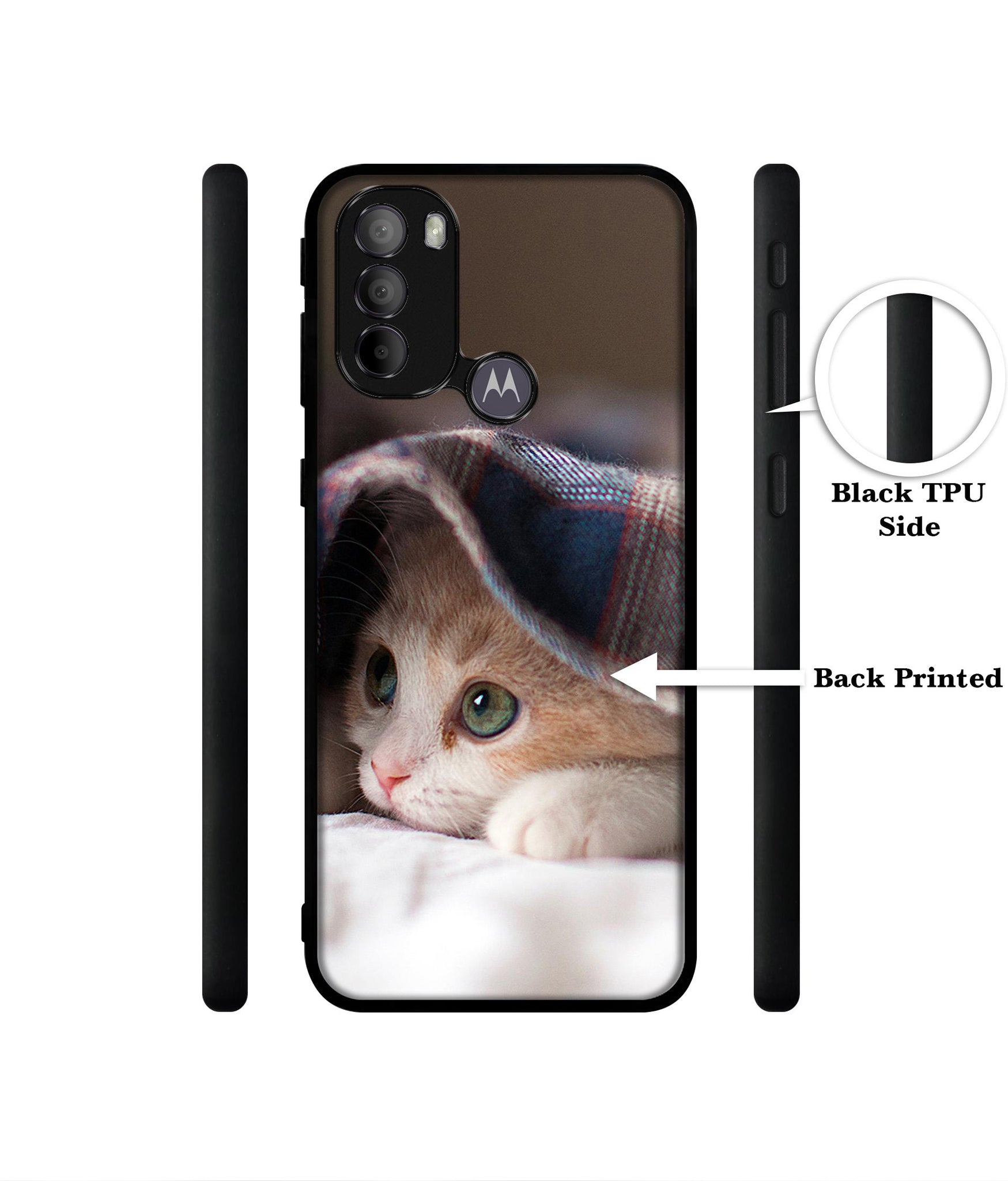 Sleepy Kitten Designer 2D Printed Back Case Cover for Motorola Moto G31 4G / G41 4G