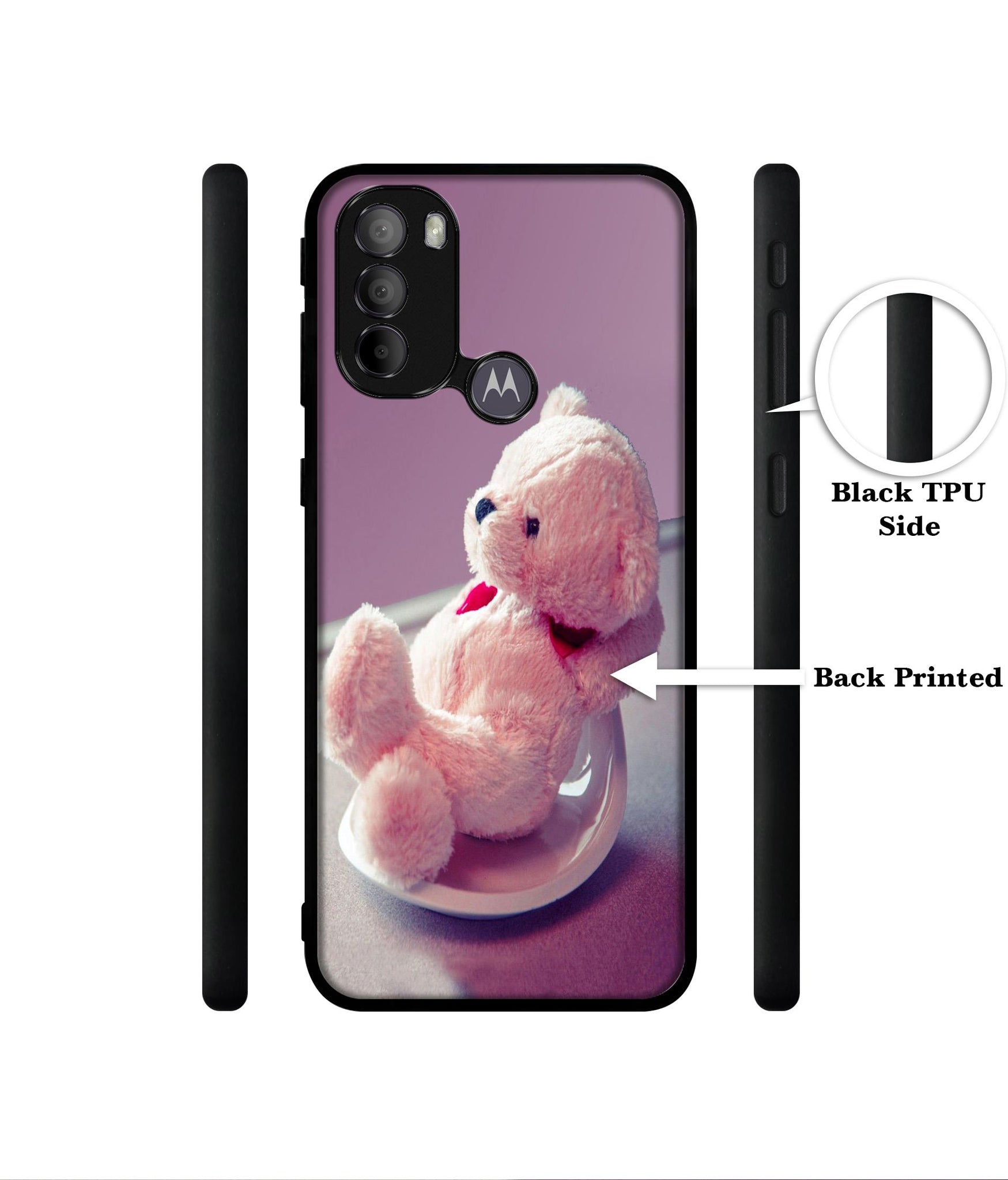 Cute Teddy Bear Designer 2D Printed Back Case Cover for Motorola Moto G31 4G / G41 4G