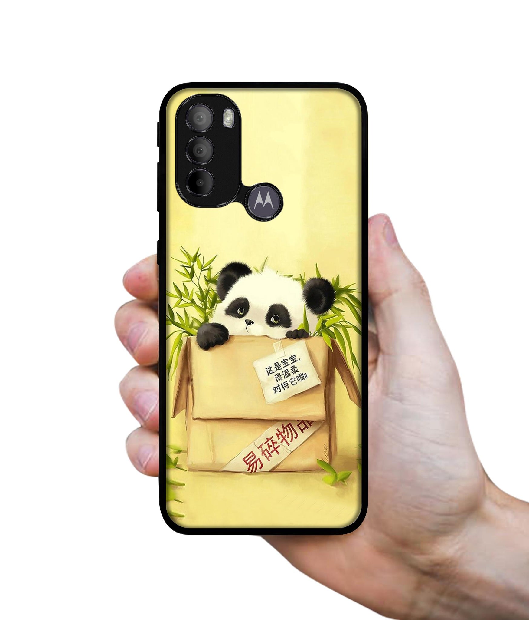 Panda In Box Designer 2D Printed Back Case Cover for Motorola Moto G31 4G / G41 4G