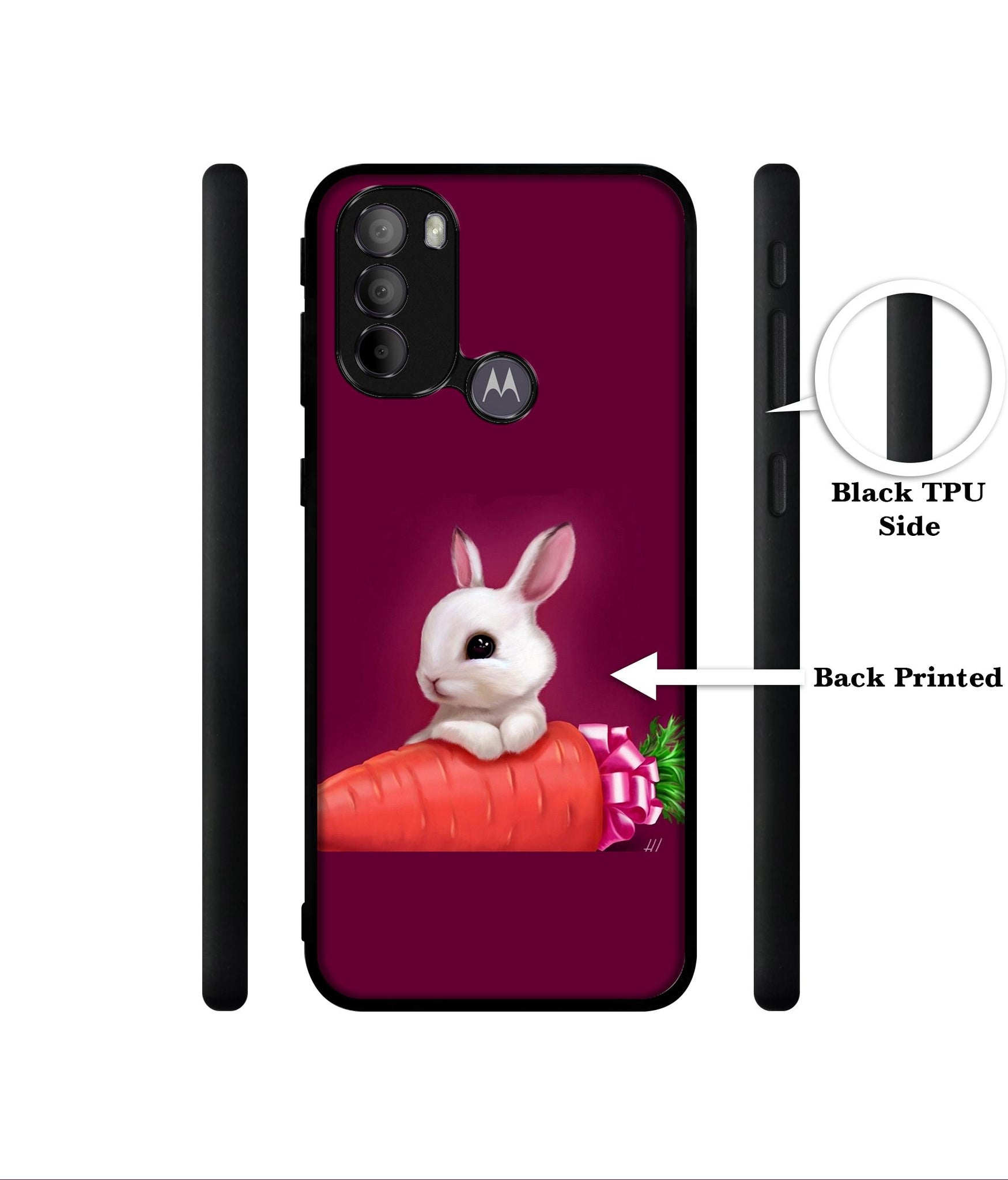Bunny With Carrot Designer 2D Printed Back Case Cover for Motorola Moto G31 4G / G41 4G