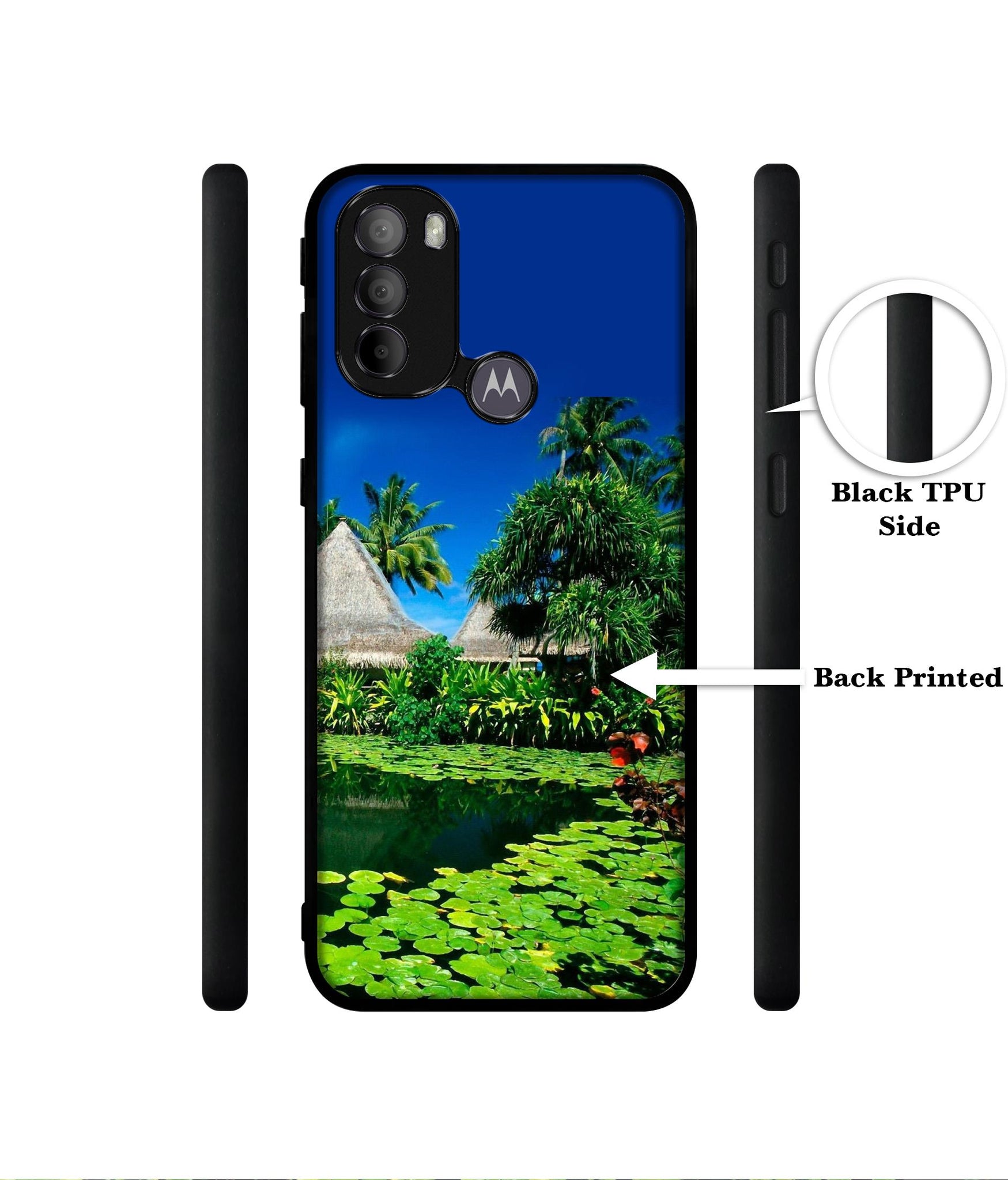 Tropics Water Designer 2D Printed Back Case Cover for Motorola Moto G31 4G / G41 4G