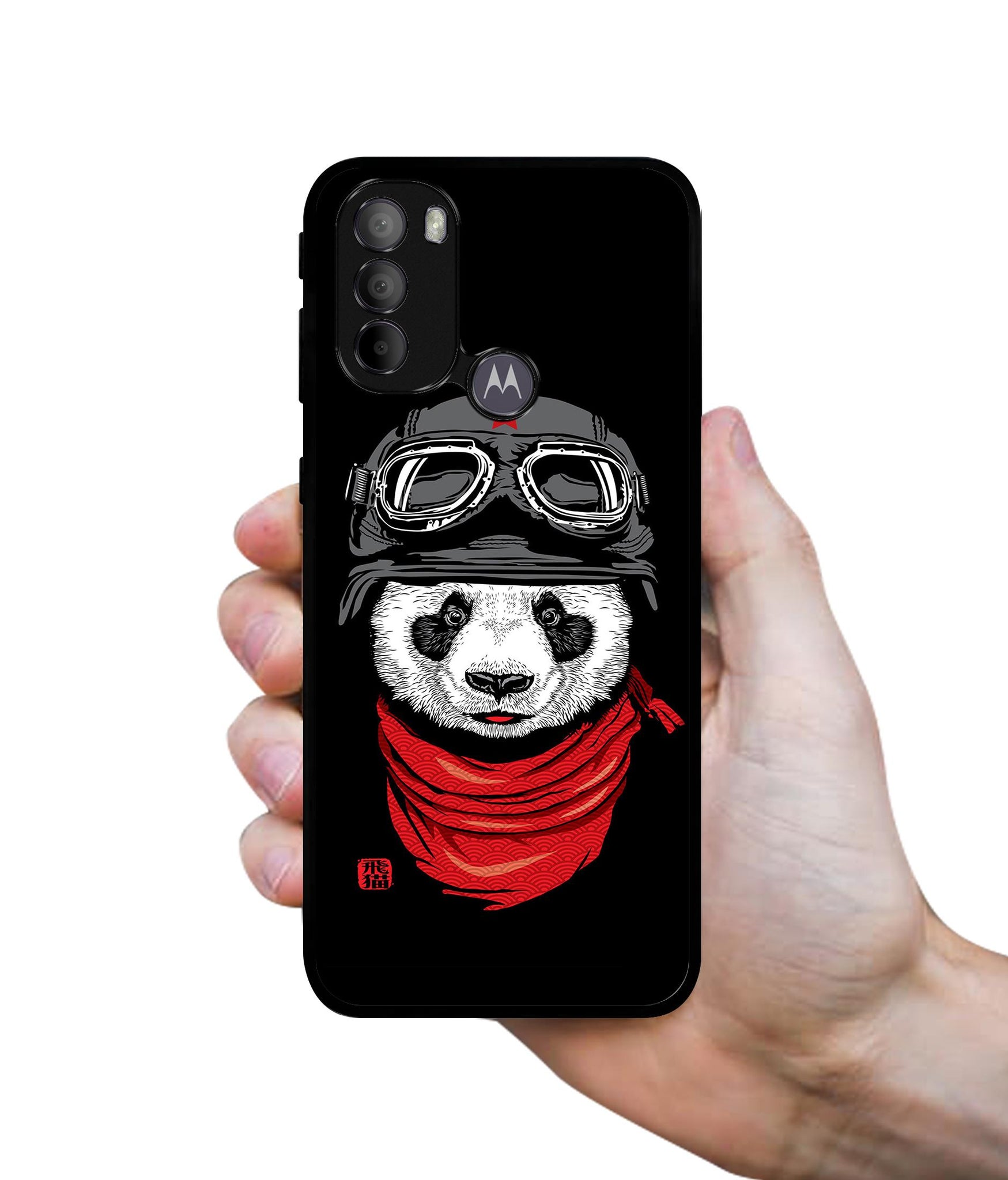 Biker Panda Designer 2D Printed Back Case Cover for Motorola Moto G31 4G / G41 4G