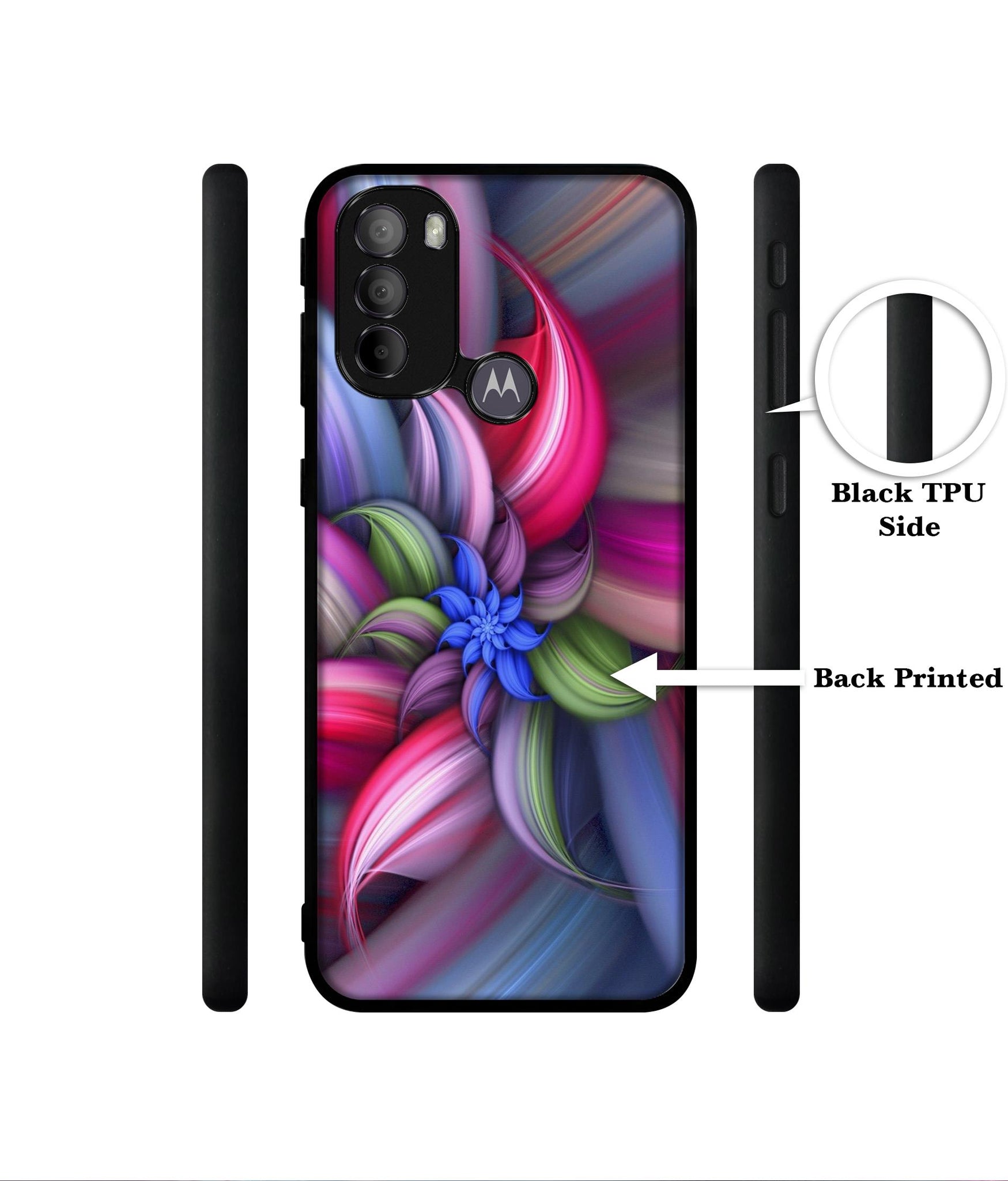 Colorful Flower Designer 2D Printed Back Case Cover for Motorola Moto G31 4G / G41 4G