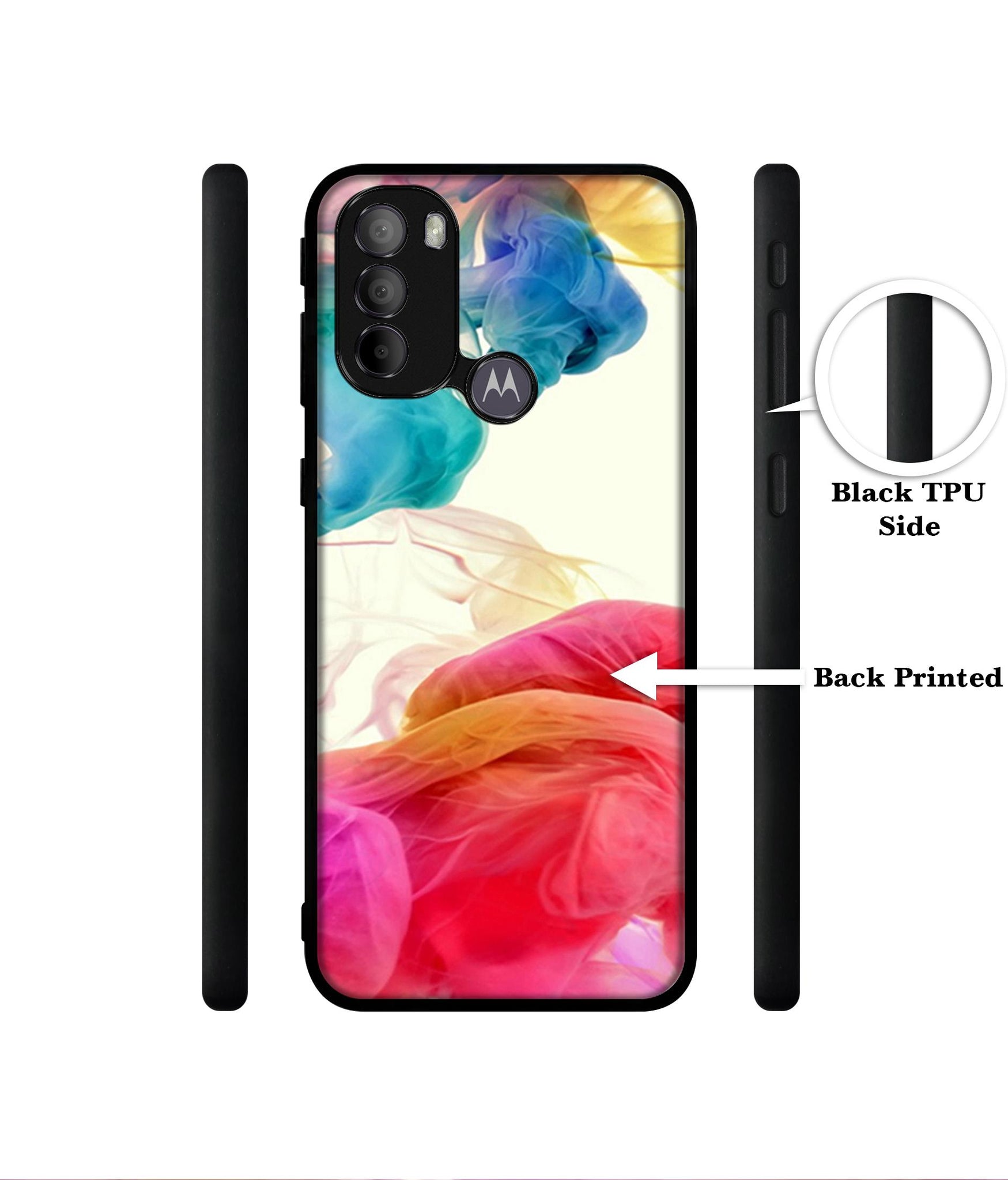 Colored Smoke Designer 2D Printed Back Case Cover for Motorola Moto G31 4G / G41 4G