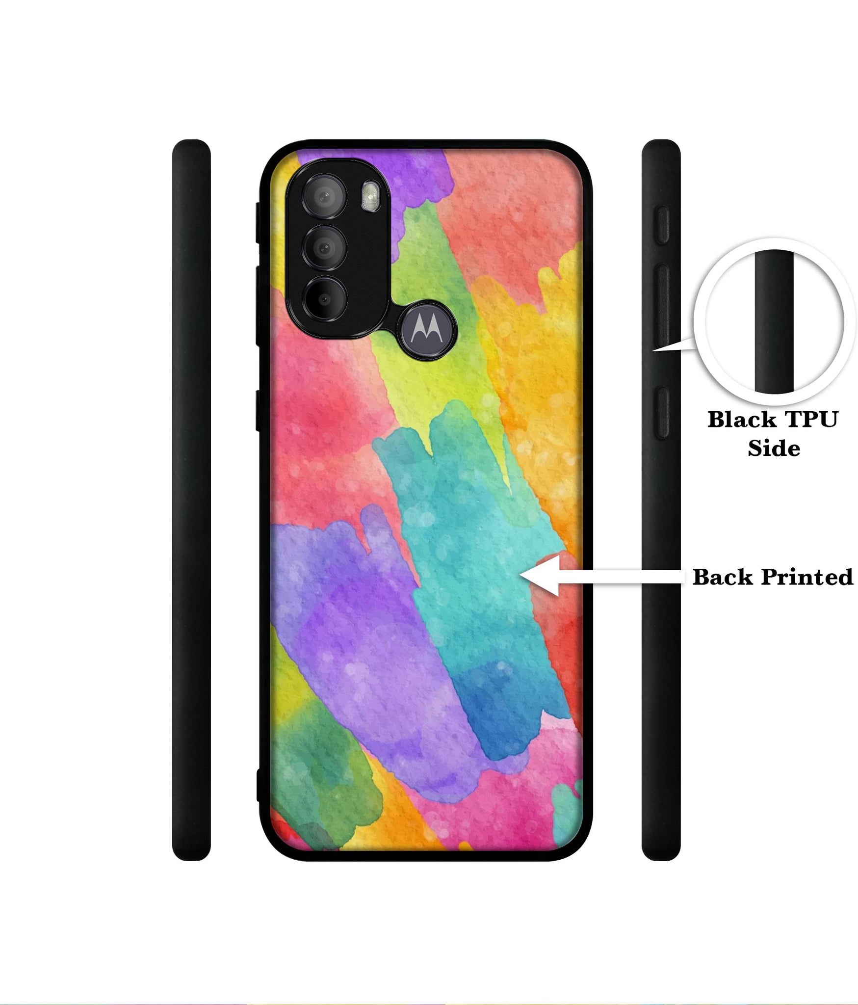 Water Paint Colorful Abstract Designer 2D Printed Back Case Cover for Motorola Moto G31 4G / G41 4G