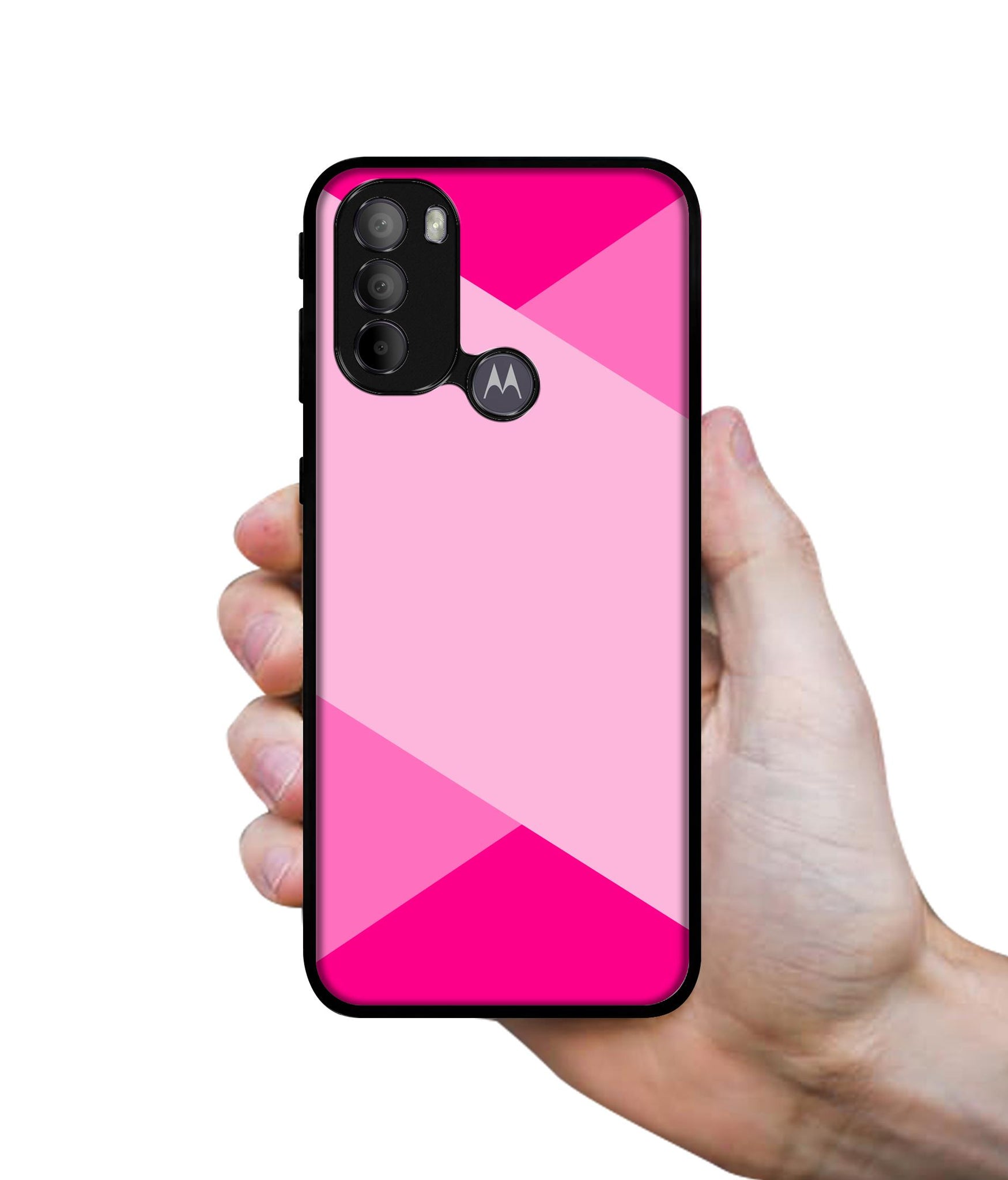 Pink Cross Vector Designer 2D Printed Back Case Cover for Motorola Moto G31 4G / G41 4G