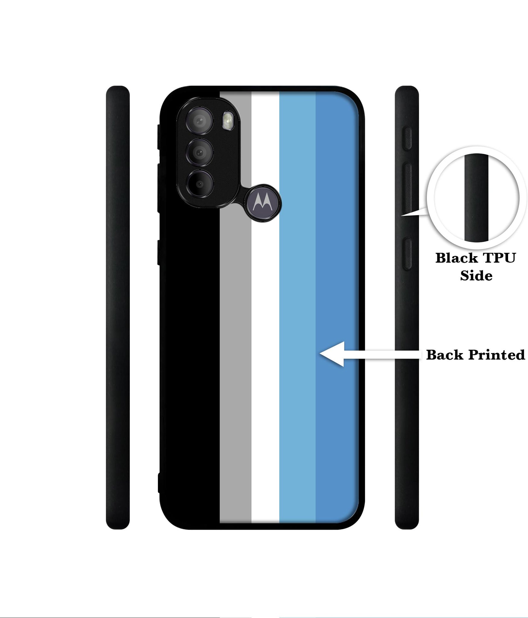 White and Blue Lines Designer 2D Printed Back Case Cover for Motorola Moto G31 4G / G41 4G