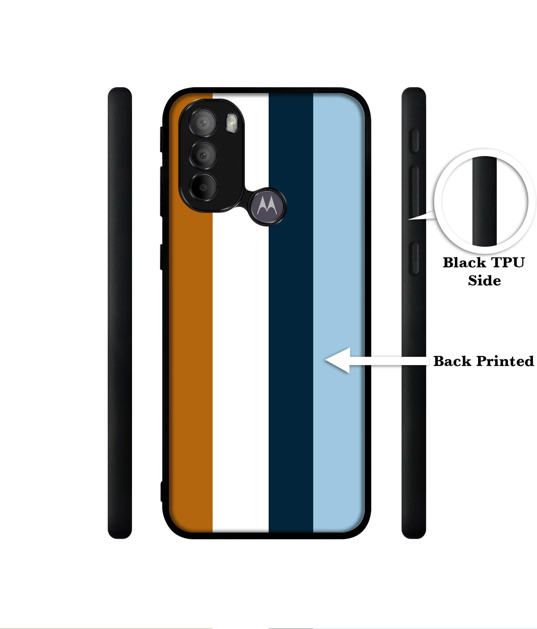 Color Stripes Designer 2D Printed Back Case Cover for Motorola Moto G31 4G / G41 4G