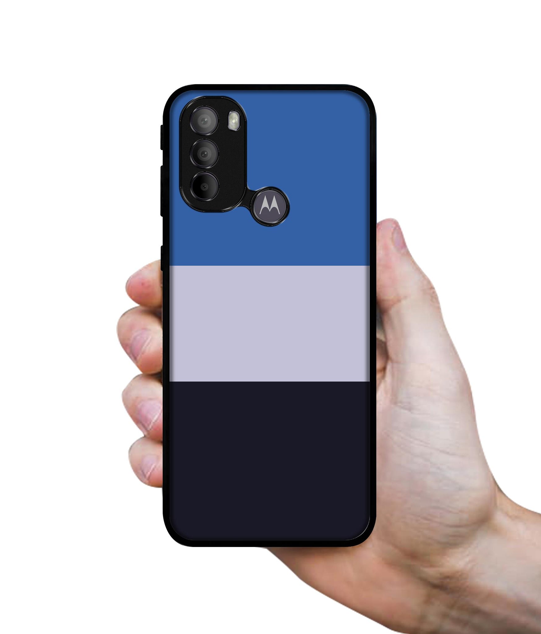 Three Color Stripes Designer 2D Printed Back Case Cover for Motorola Moto G31 4G / G41 4G