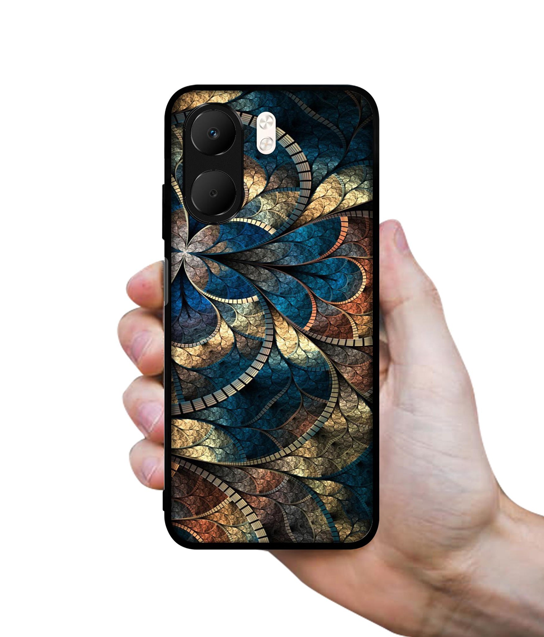 Fractional Pattern Designer 2D Printed Back Case Cover for Oppo A5x 4G / A5x 5G