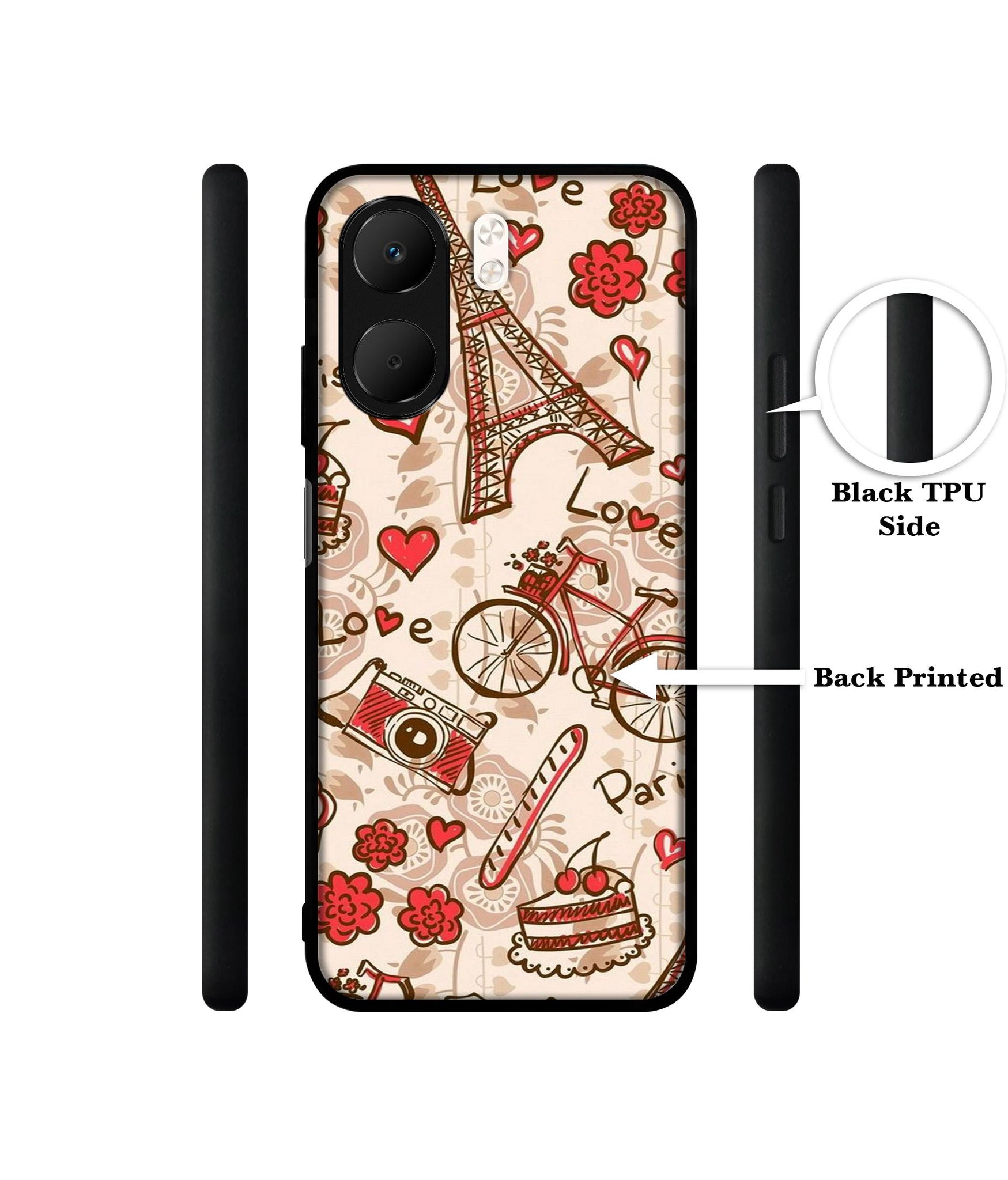 Vintage Paris Designer 2D Printed Back Case Cover for Oppo A5x 4G / A5x 5G