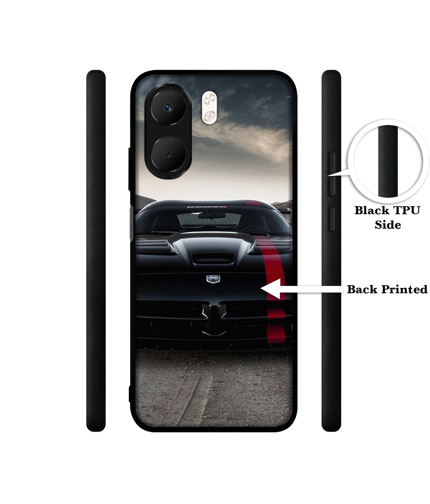 Sports Car Pattern Designer 2D Printed Back Case Cover for Oppo A5x 4G / A5x 5G