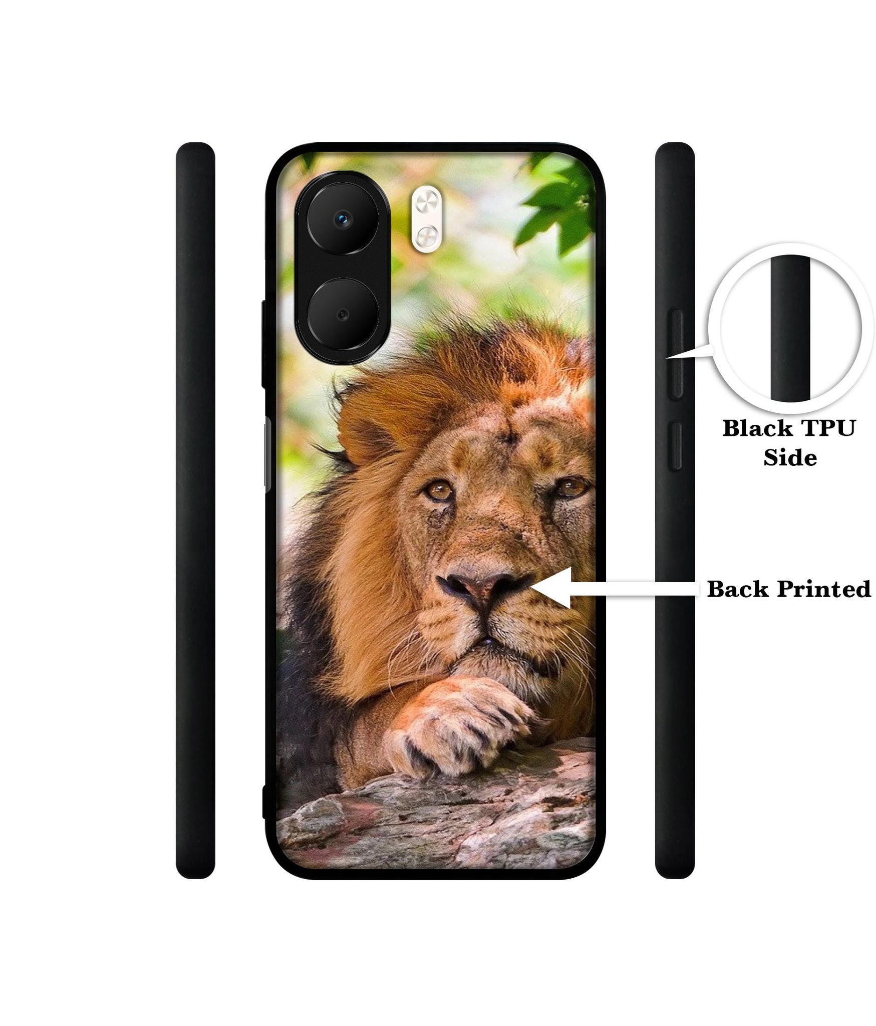 Tiger Pattern Print Designer 2D Printed Back Case Cover for Oppo A5x 4G / A5x 5G