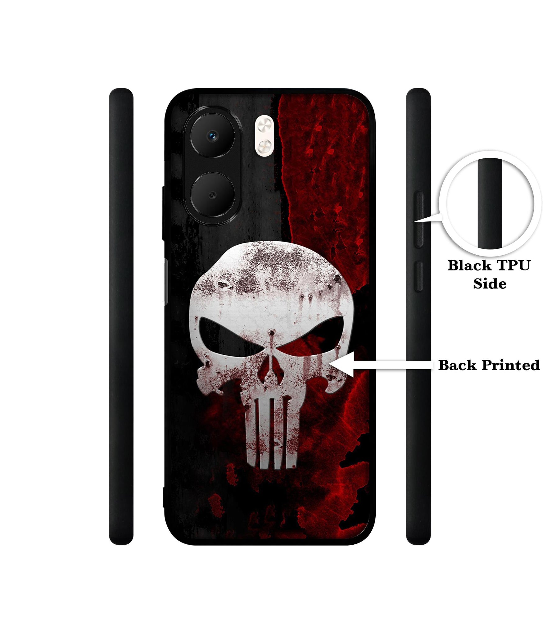 Punisher Skull Designer 2D Printed Back Case Cover for Oppo A5x 4G / A5x 5G