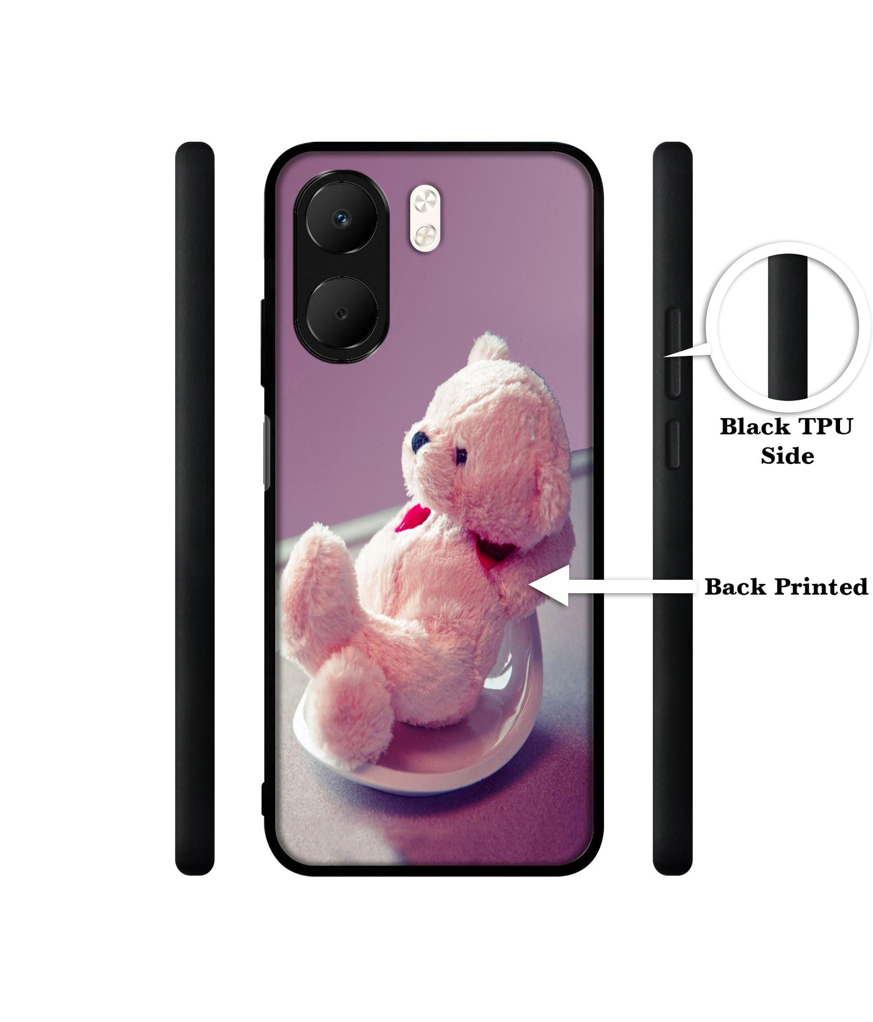 Cute Teddy Bear Designer 2D Printed Back Case Cover for Oppo A5x 4G / A5x 5G