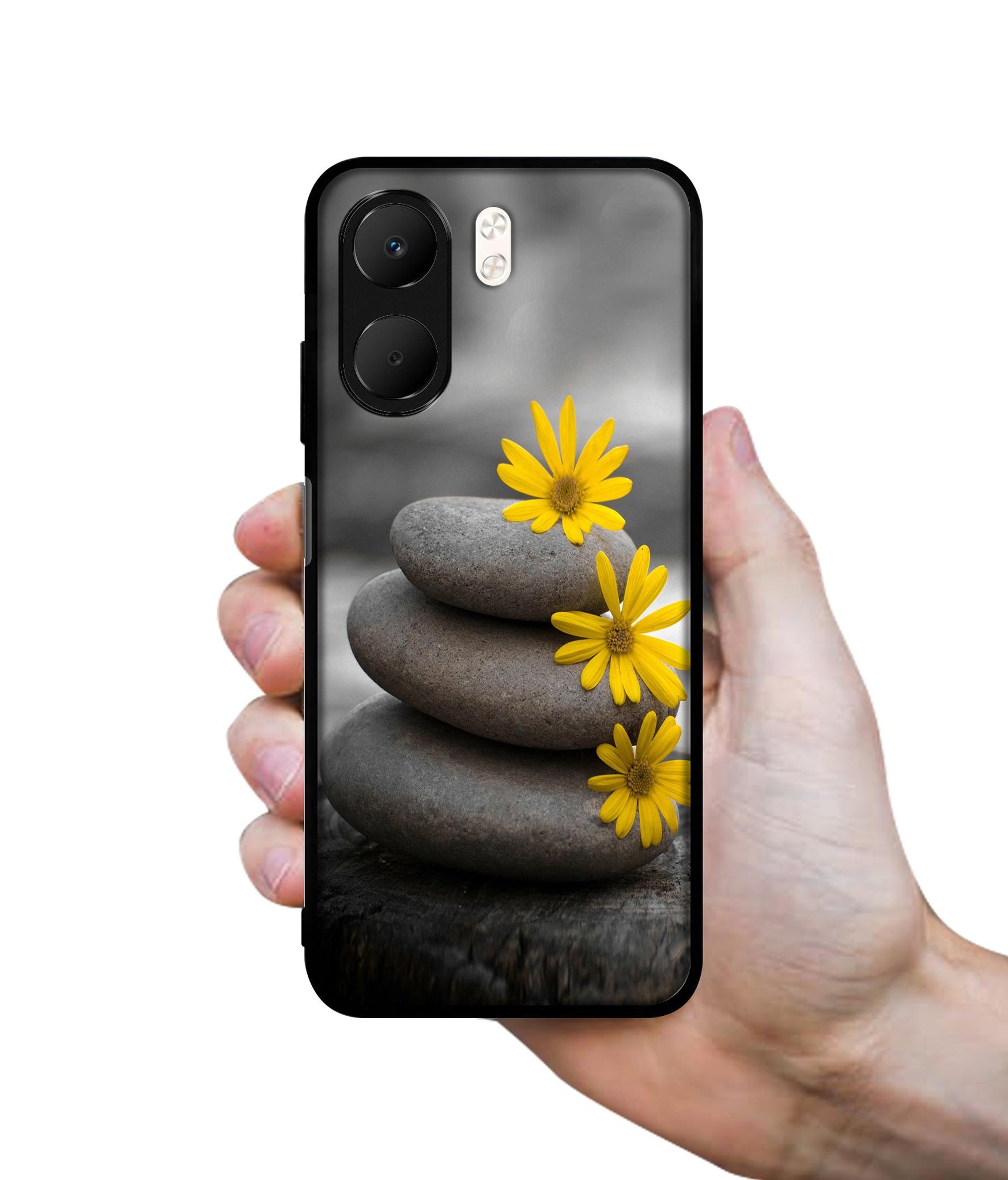 Stones And Flower Designer 2D Printed Back Case Cover for Oppo A5x 4G / A5x 5G