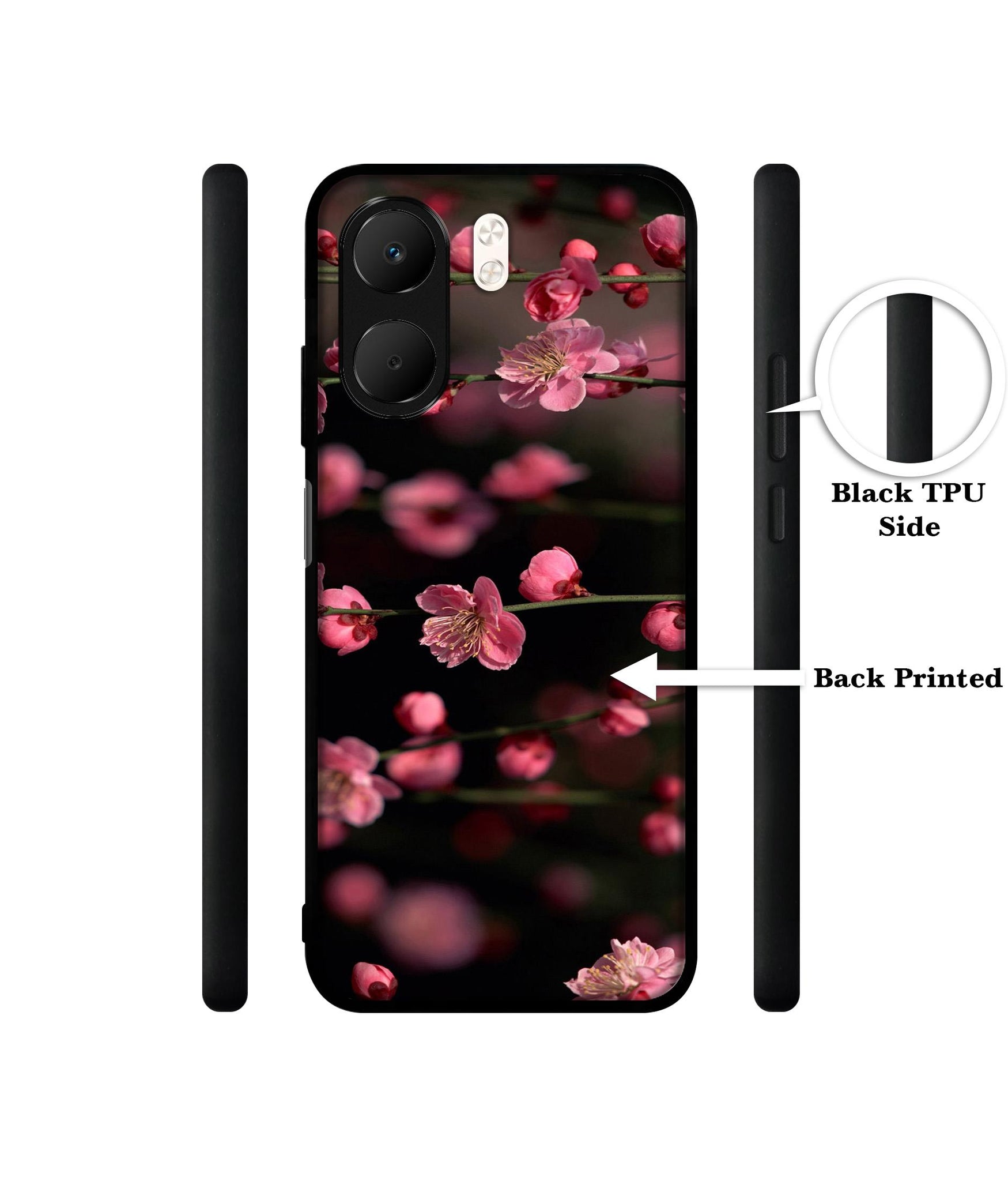 Pink Flowers Designer 2D Printed Back Case Cover for Oppo A5x 4G / A5x 5G
