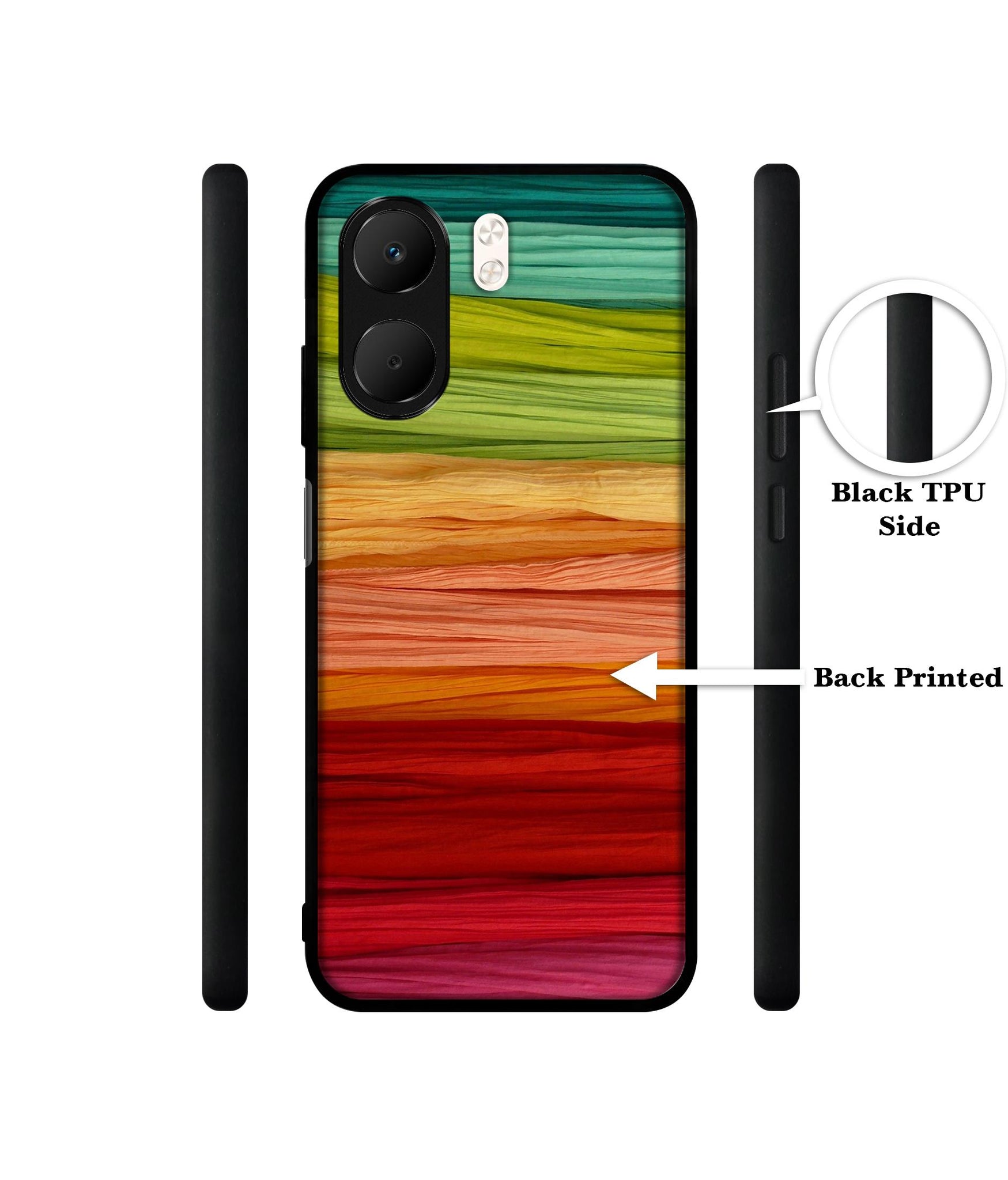 Colorful Thread Designer 2D Printed Back Case Cover for Oppo A5x 4G / A5x 5G
