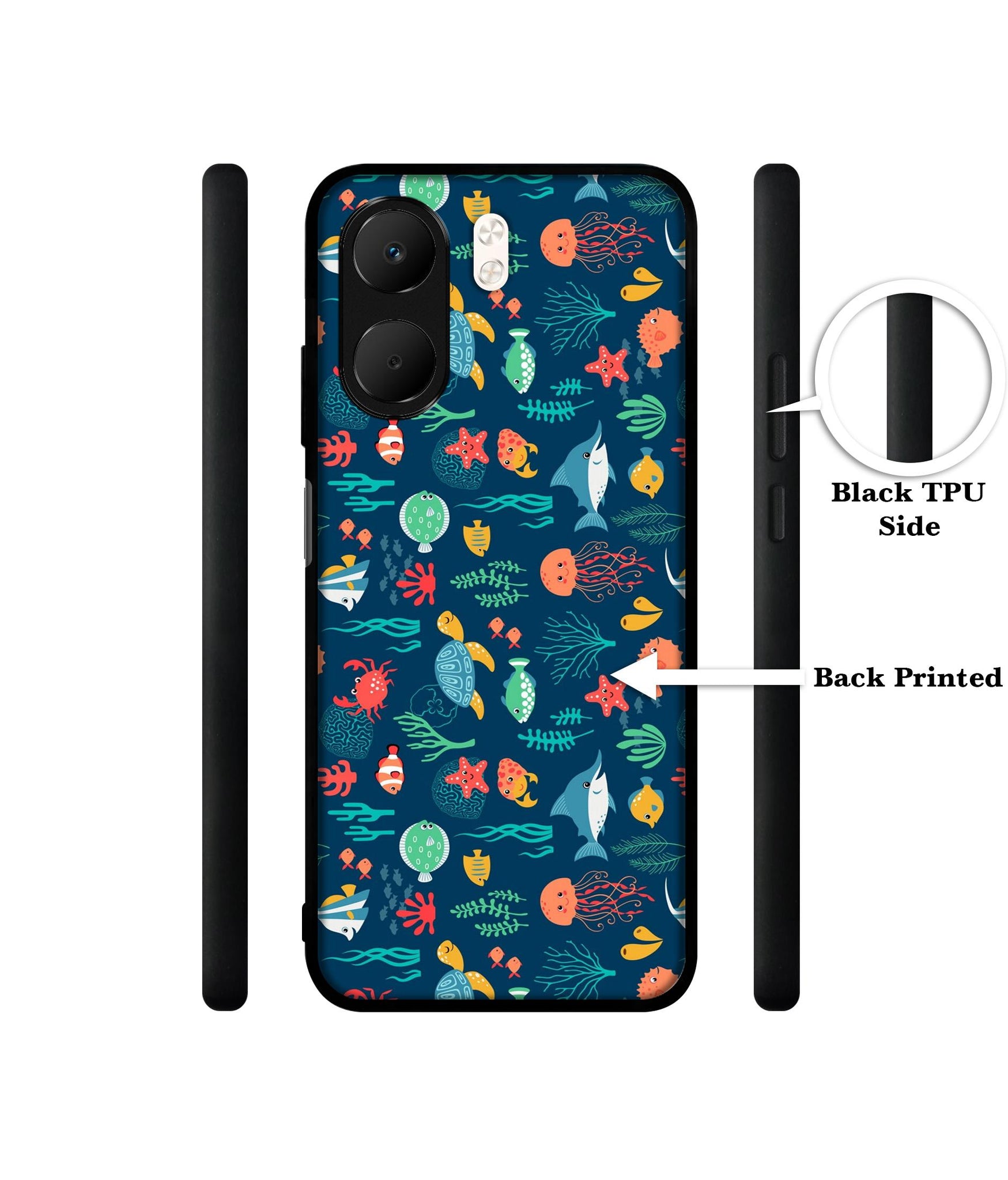 Aquarium Texture Designer 2D Printed Back Case Cover for Oppo A5x 4G / A5x 5G