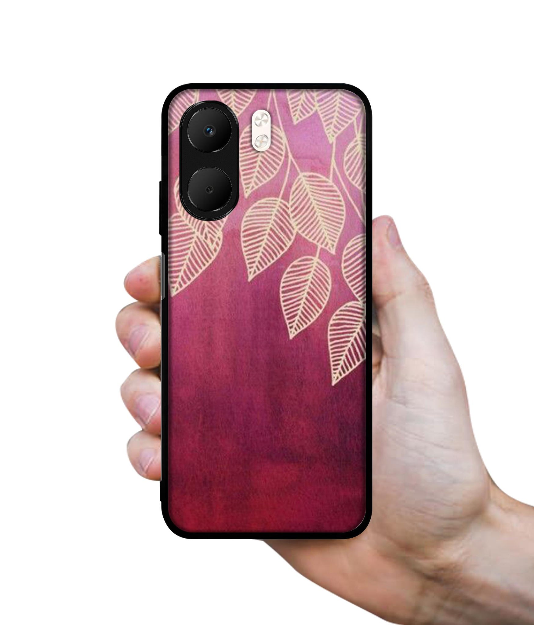 Leaf Pattern Designer 2D Printed Back Case Cover for Oppo A5x 4G / A5x 5G
