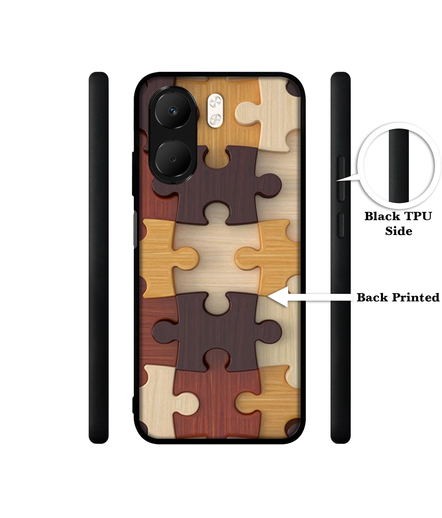 Puzzle Pattern Designer 2D Printed Back Case Cover for Oppo A5x 4G / A5x 5G
