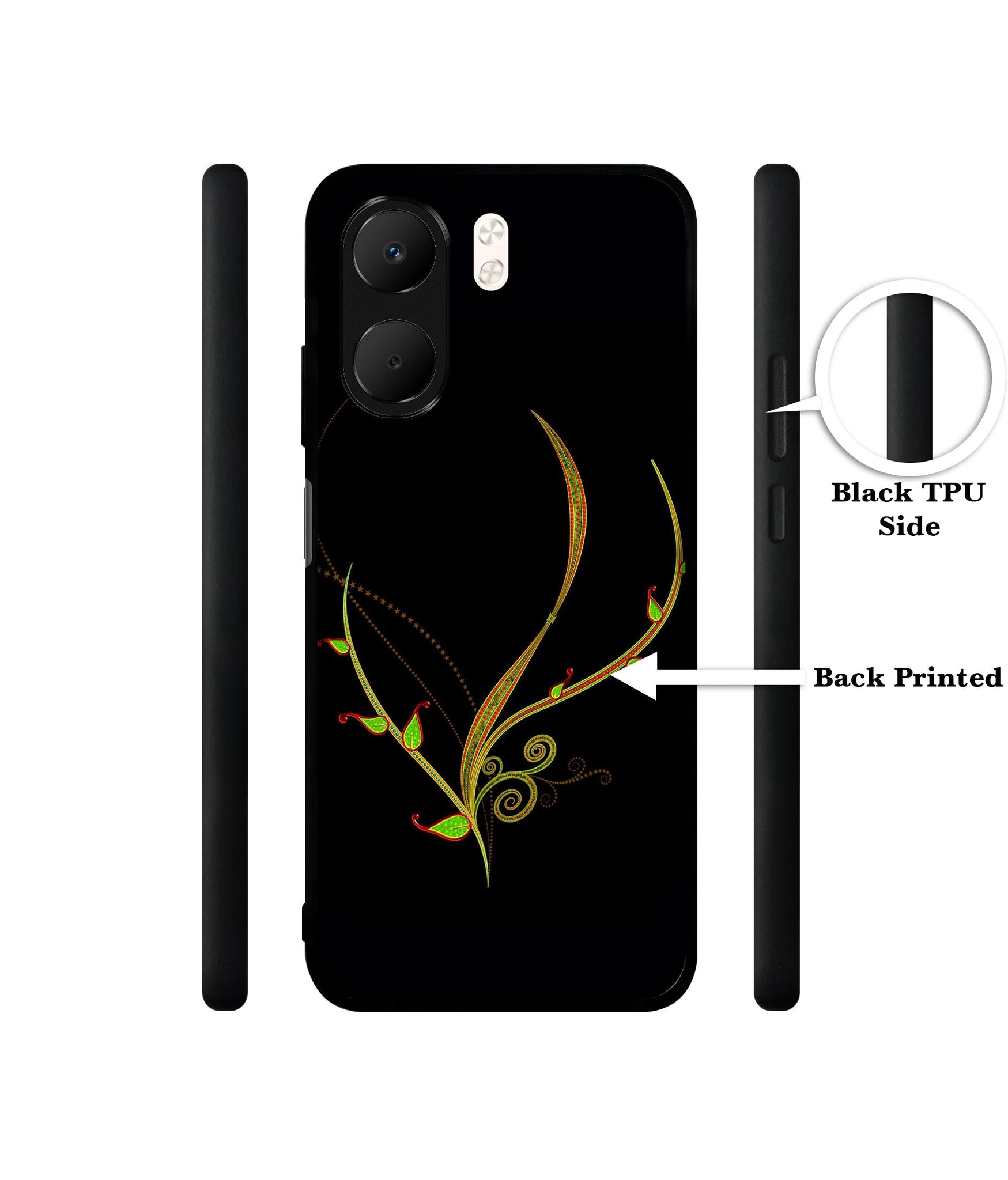 Yellow Pattern Designer 2D Printed Back Case Cover for Oppo A5x 4G / A5x 5G