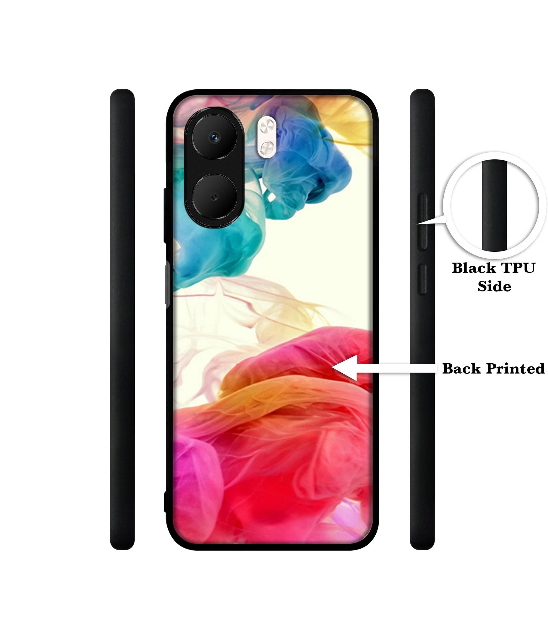 Colored Smoke Designer 2D Printed Back Case Cover for Oppo A5x 4G / A5x 5G