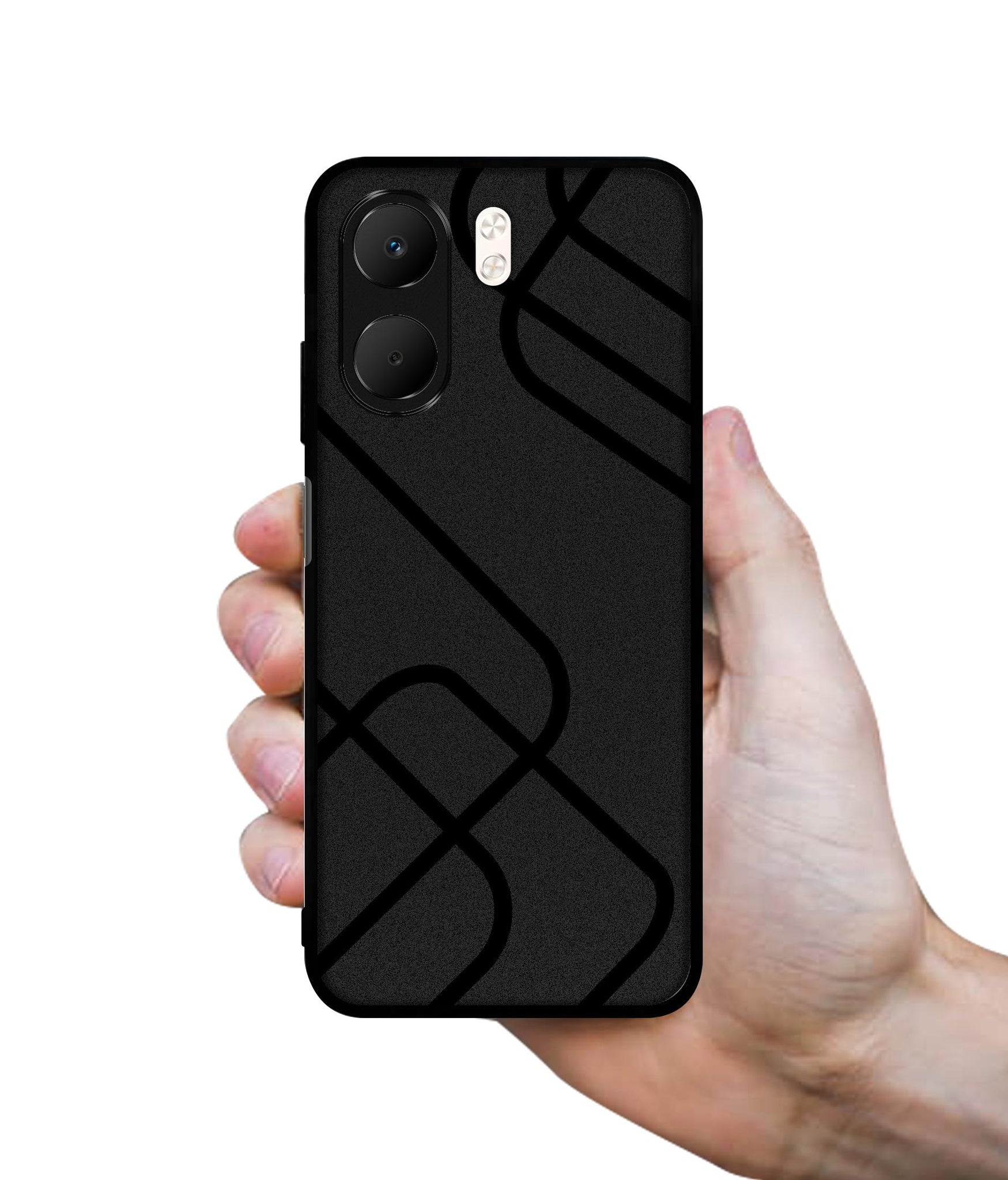 Zig-Zag Black Line Designer 2D Printed Back Case Cover for Oppo A5x 4G / A5x 5G