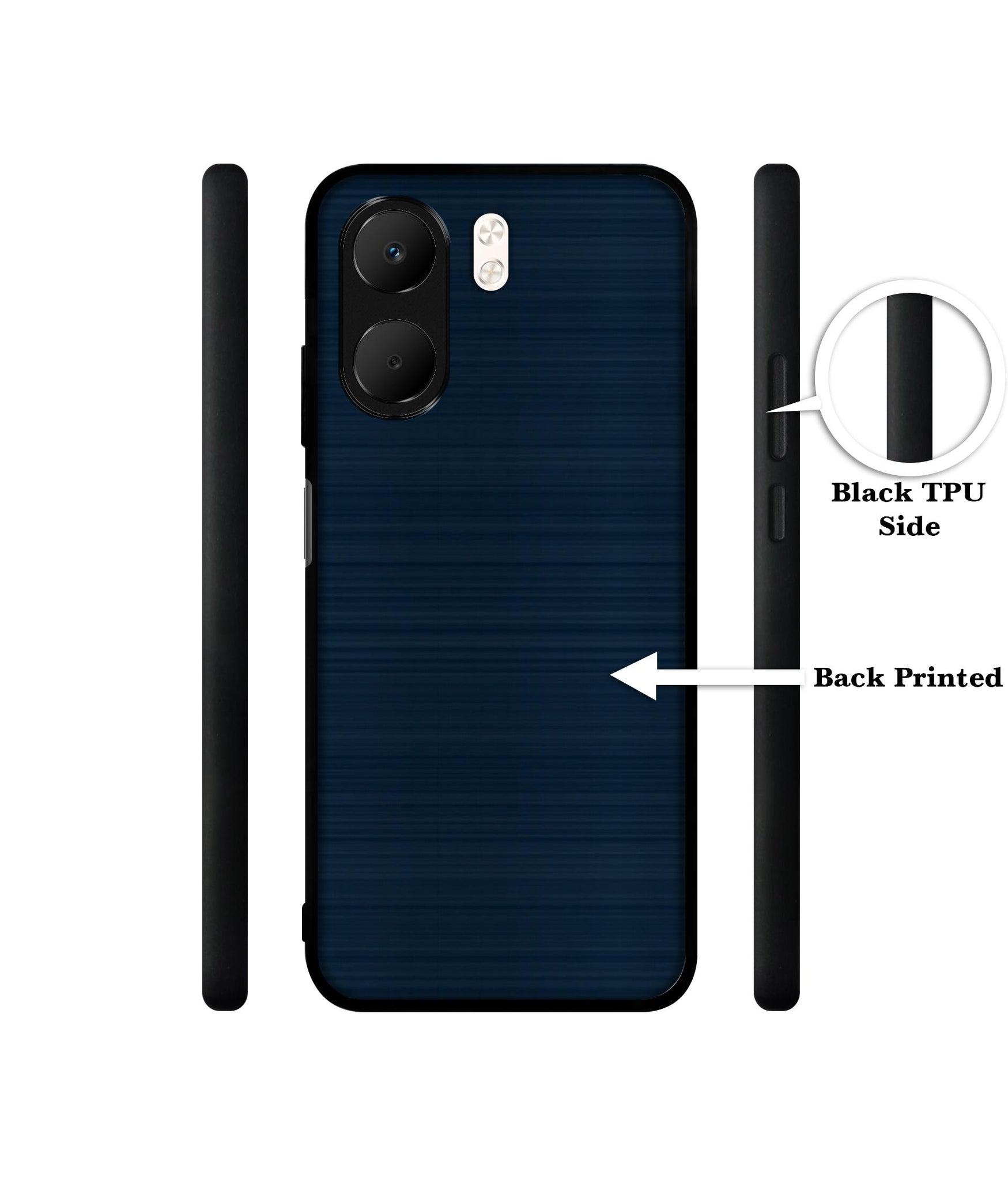 Blue Line Designer 2D Printed Back Case Cover for Oppo A5x 4G / A5x 5G