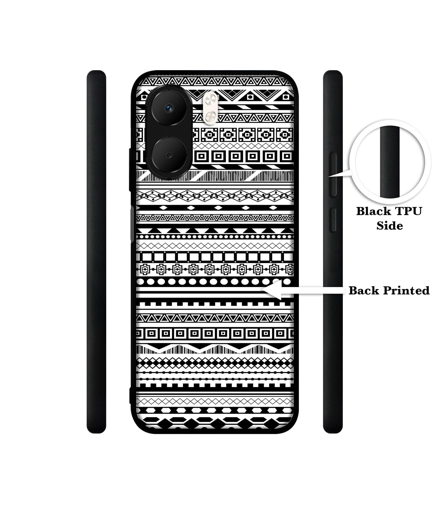 Black & White Patterns Designer 2D Printed Back Case Cover for Oppo A5x 4G / A5x 5G