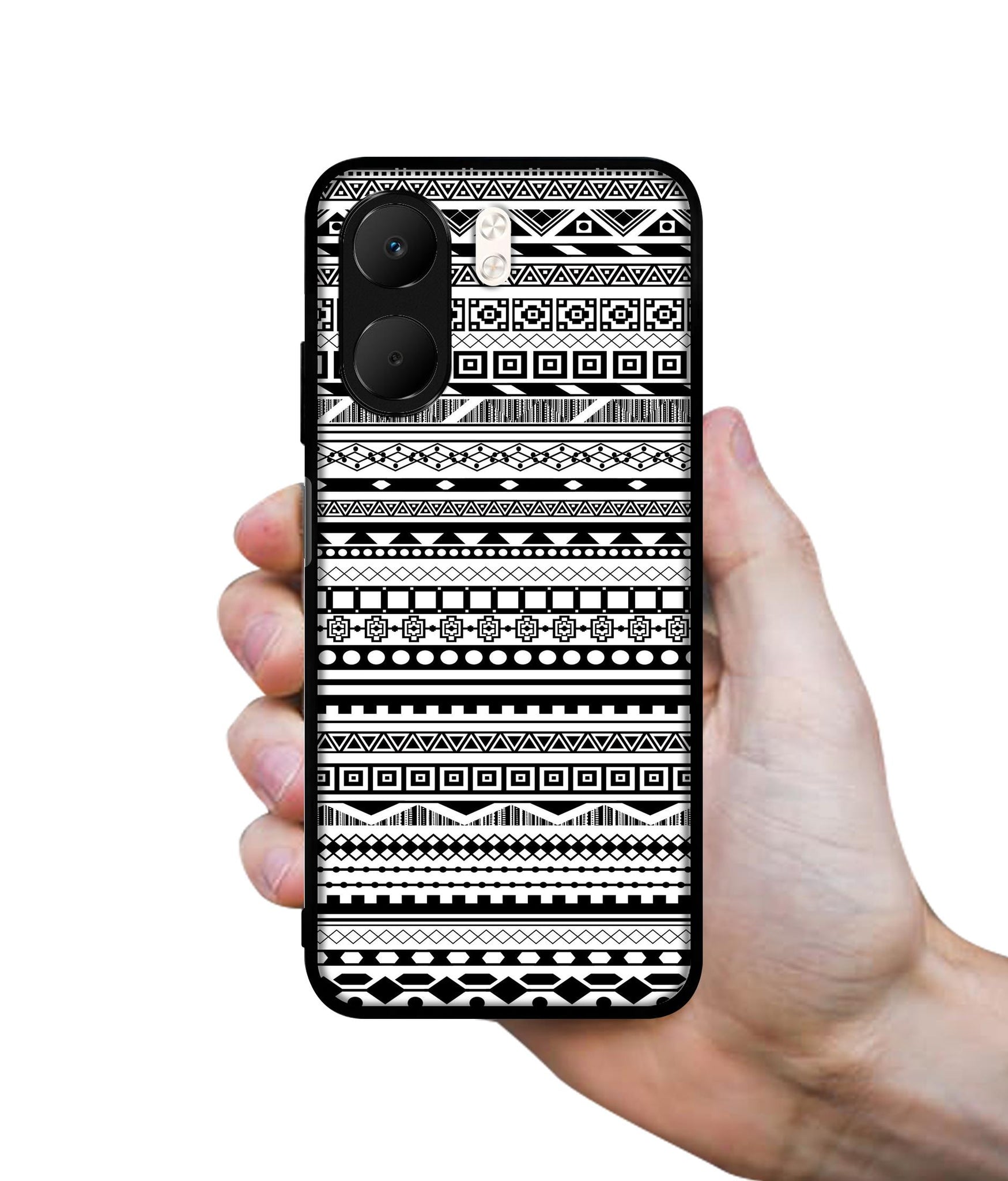 Black & White Patterns Designer 2D Printed Back Case Cover for Oppo A5x 4G / A5x 5G
