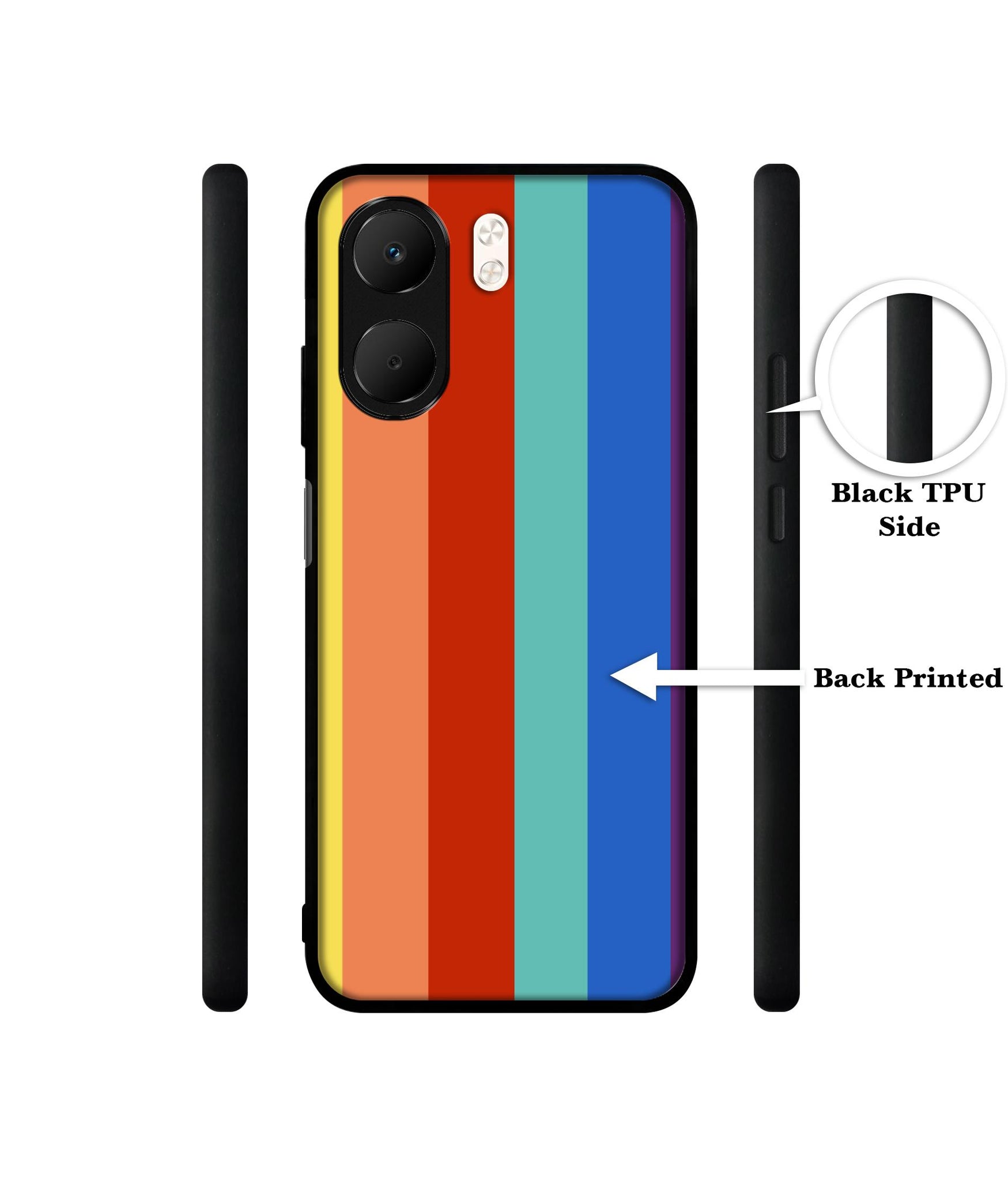 Rainbow Colors Designer 2D Printed Back Case Cover for Oppo A5x 4G / A5x 5G