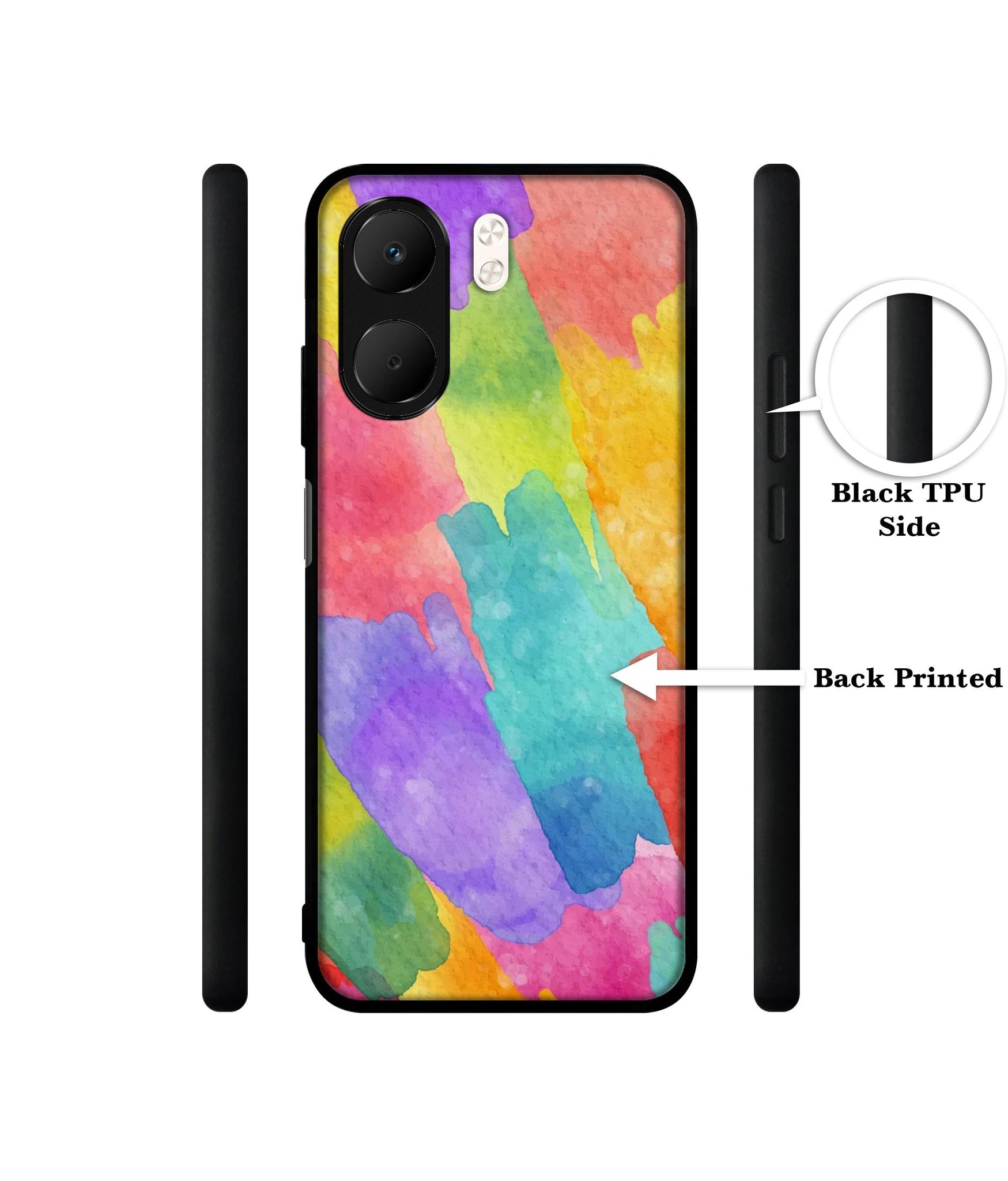 Water Paint Colorful Abstract Designer 2D Printed Back Case Cover for Oppo A5x 4G / A5x 5G