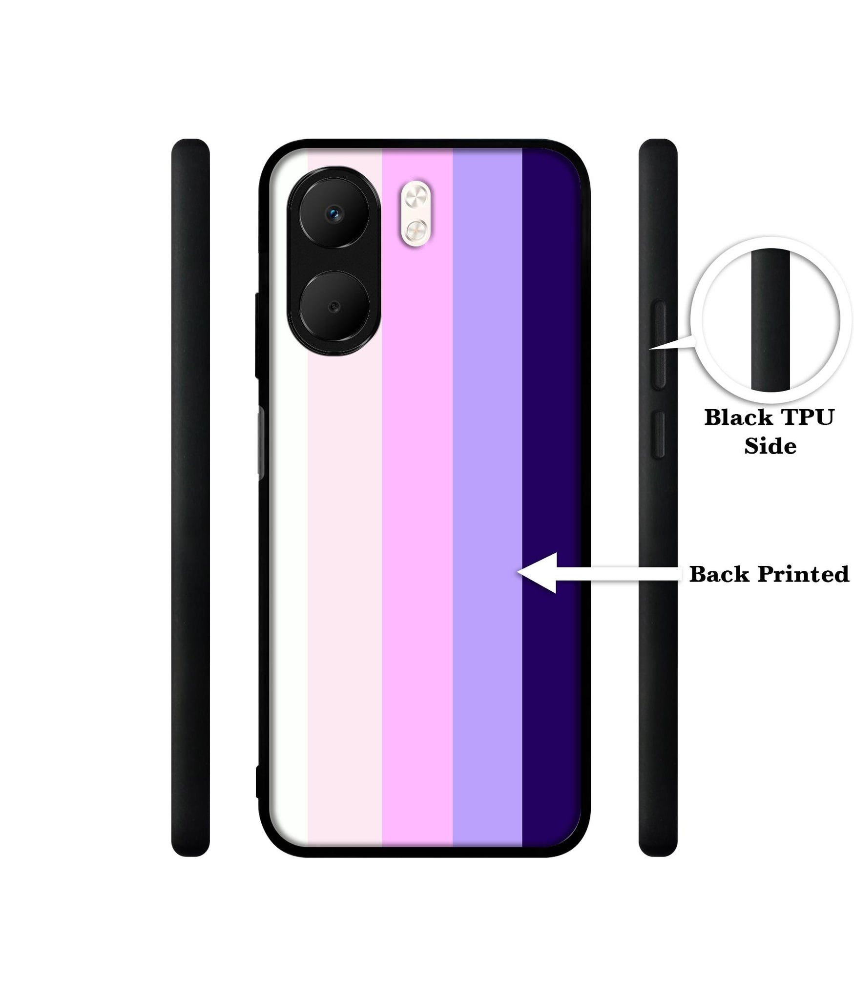 Pink and Purple Lines Designer 2D Printed Back Case Cover for Oppo A5x 4G / A5x 5G