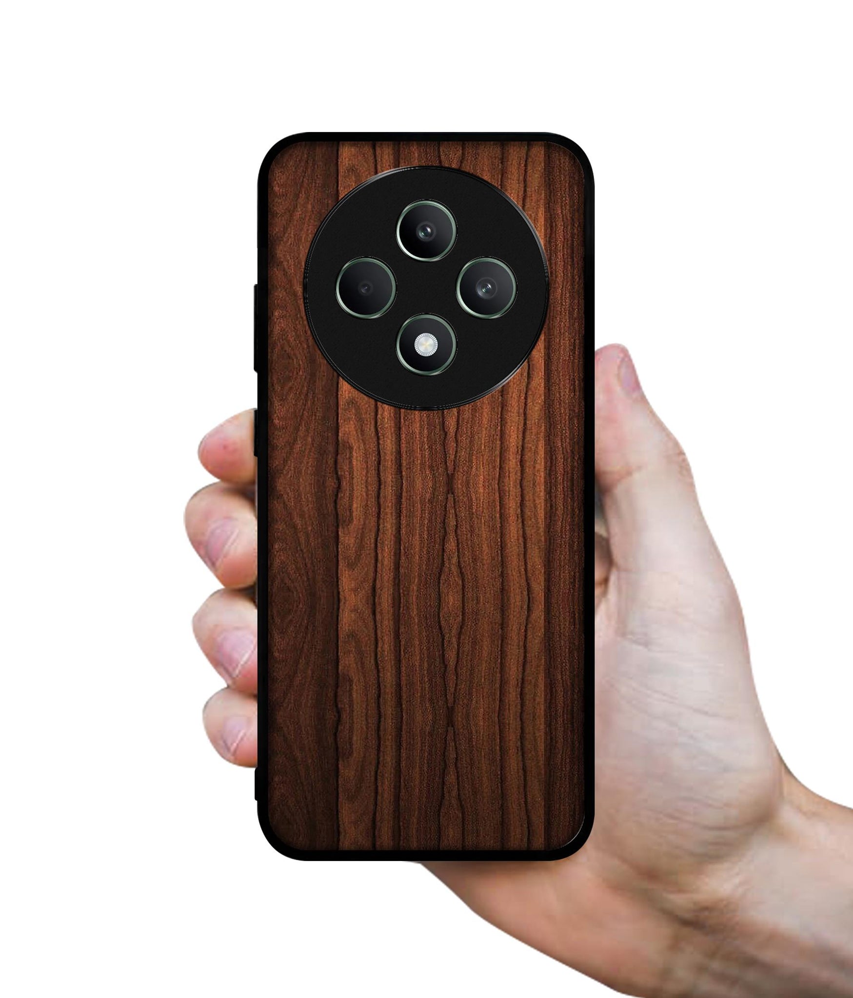 Brown Wooden Texture Designer 2D Printed Back Case Cover for Oppo F27 5G / Reno 12F 5G