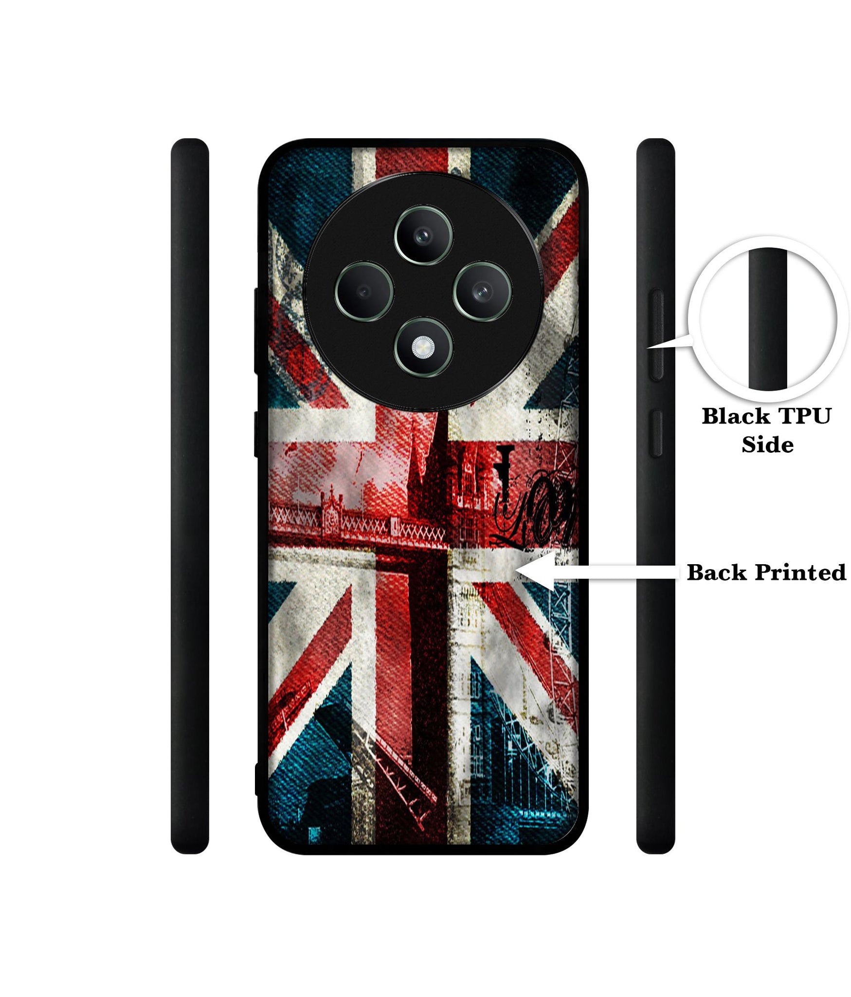 London Flag wallpaper Designer 2D Printed Back Case Cover for Oppo F27 5G / Reno 12F 5G