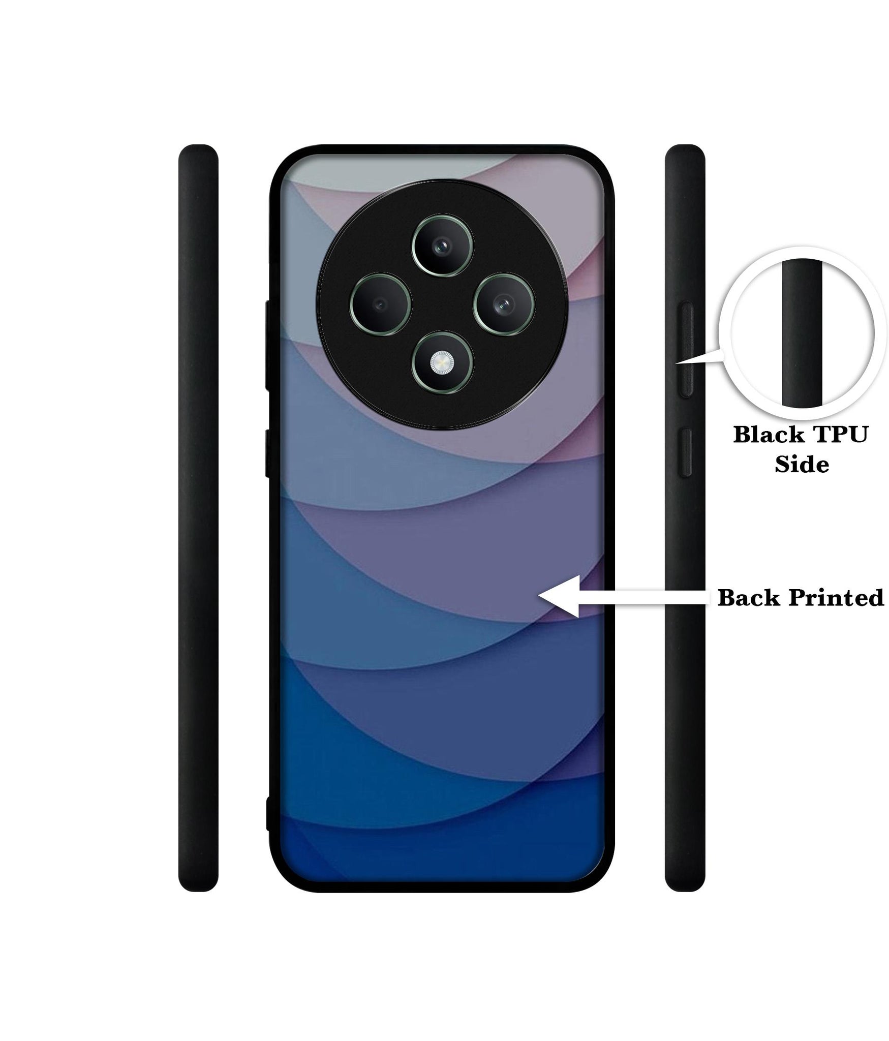 Waves Pattern Print Designer 2D Printed Back Case Cover for Oppo F27 5G / Reno 12F 5G