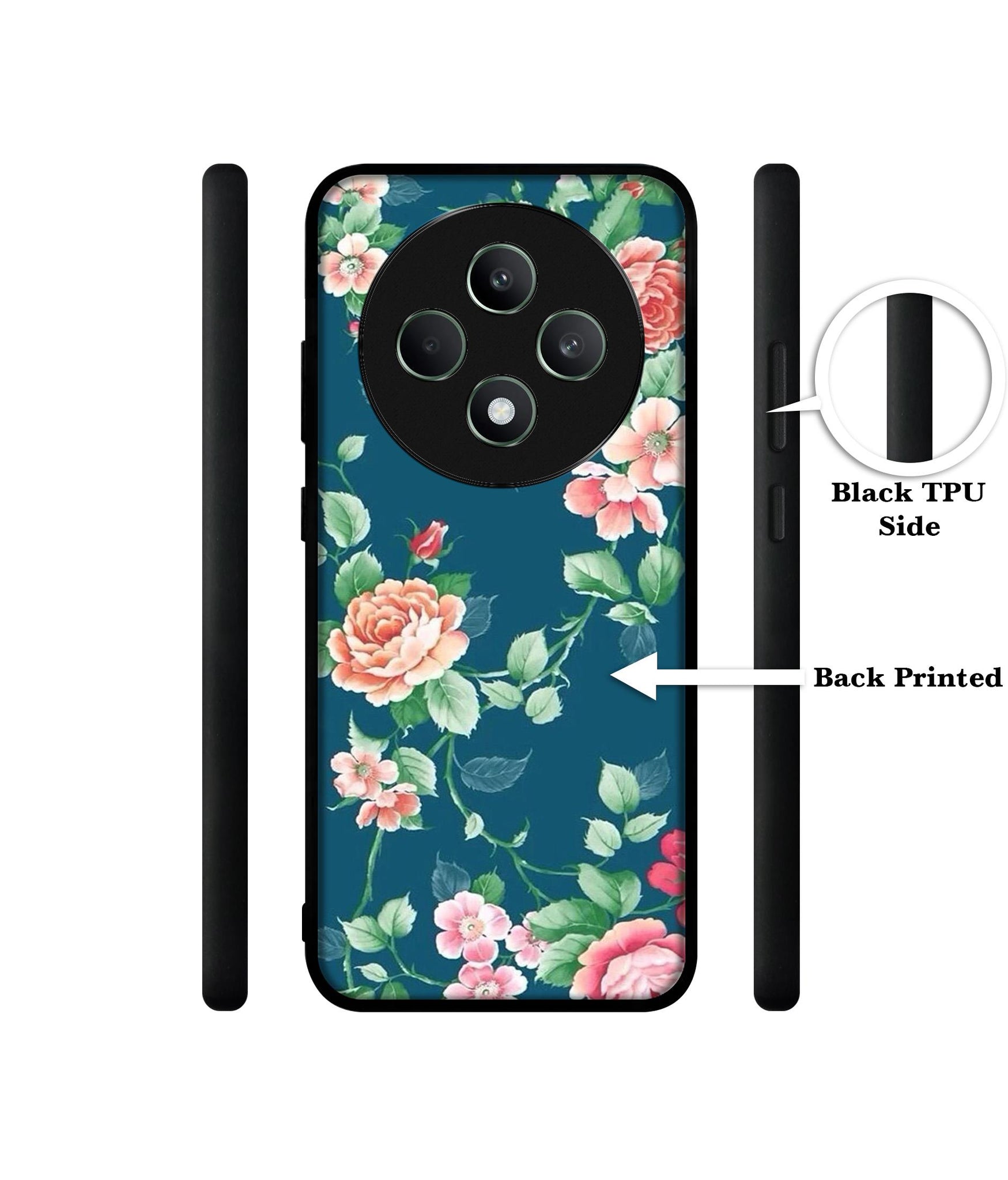 Vintage Floral Designer 2D Printed Back Case Cover for Oppo F27 5G / Reno 12F 5G