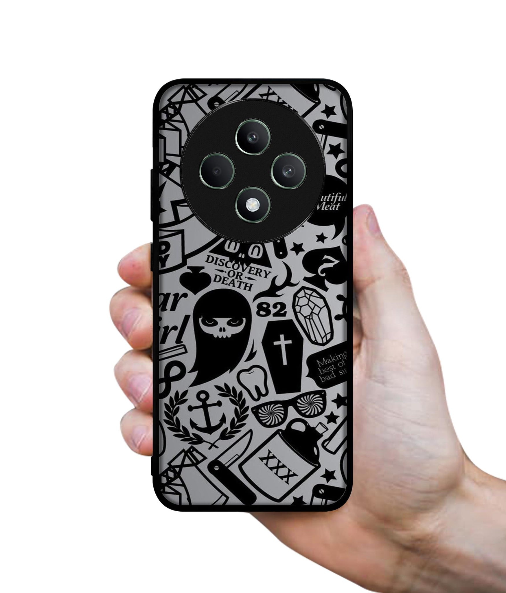 Discover Or Death Designer 2D Printed Back Case Cover for Oppo F27 5G / Reno 12F 5G